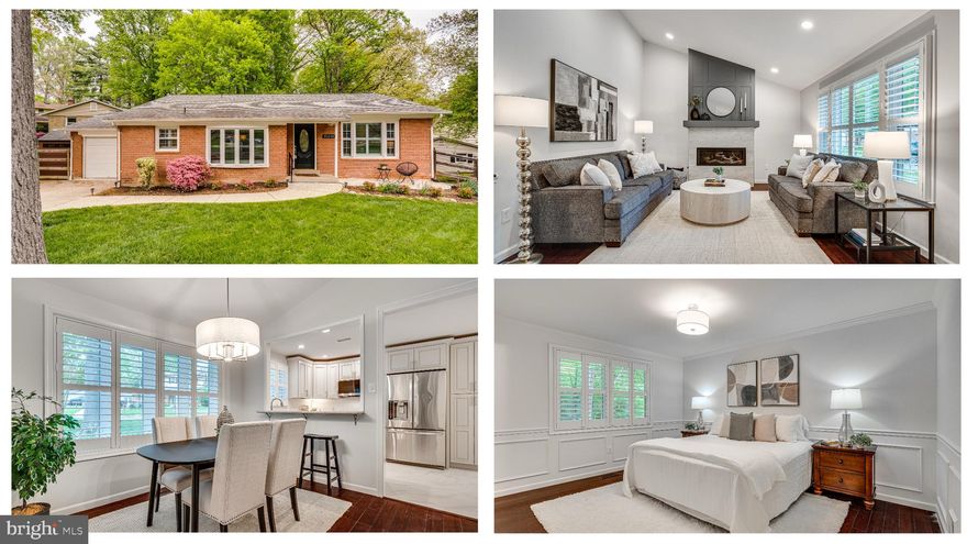 Welcome to 10438 Collingham Drive in Kings Park West!  Soaring ceilings, a beautiful and well-appointed kitchen,  4 charming bedrooms, and 3 updated bathrooms await you in this lovely home.  Prospective buyers are bound to love the special features in this home--the grand gas fireplace in the open living room,  the light filled dining room,  that generous and gorgeous kitchen with high-quality cabinets, stone counters, and stainless steel appliances; the low-maintenance flooring throughout the house; and the thoughtful designer touches!  The main level of this house includes the living room,  step down dining room, and kitchen.  Looking for fewer stairs in your next home?  The upper level is just four steps up from the main level and features 3 bedrooms and 2 bathrooms.  The primary bedroom of this home is quite spacious with an en-suite bathroom and huge walk-in closet with extensive closet organizers.  Very nice!  Both of the upper level bathrooms have been remodeled and are modern and inviting.  The family room of this house is on the lower level as is the fourth bedroom and third beautifully renovated bathroom.  This lower level really creates the perfect space for guests or household members looking for their own space.  Be sure to look for the special nooks for littles—human or canine!  The fenced back yard provides tons of opportunity for play and the large shed (one of two on the property) provide tons of storage.   Kings Park West is such a special and sought-after neighborhood. There's a large lake with a 2 mile nature trail, several parks and playgrounds, tennis and sports courts, a soccer field and a KPW soccer league for the littles  (seriously, so cute), 3 community pools with NO WAITING LIST, quick access to Metro bus and the VRE, and just a short distance from University Mall Theatre which has the best popcorn in Fairfax County.