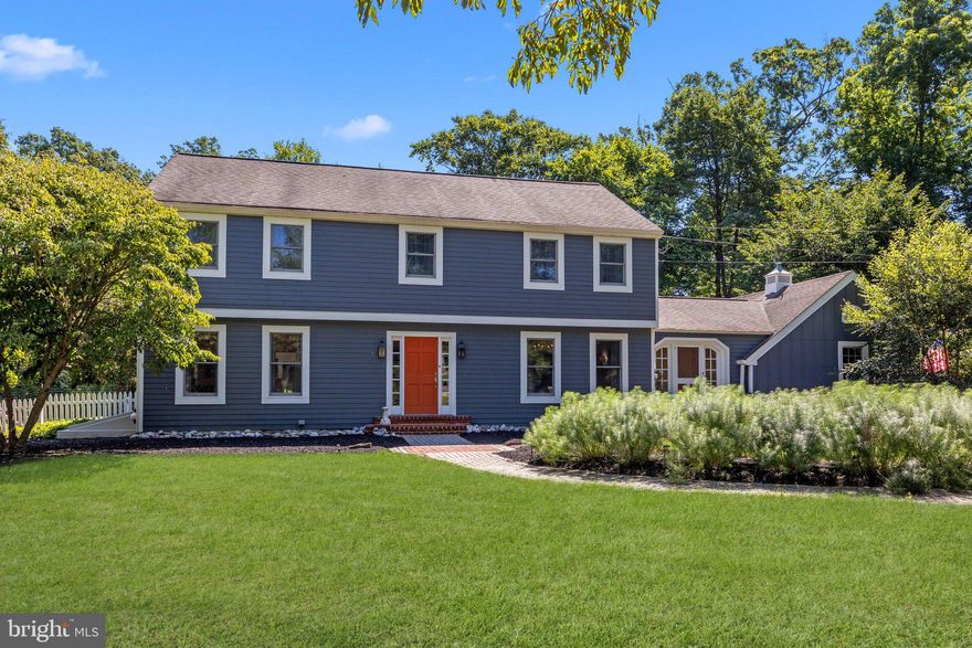 Welcome to 34 Lenape Lane, a stately 4 bedroom, 2.1 bathroom center-hall colonial nestled on 1.2 acres in the highly sought-after Pebble Hill neighborhood just outside of Doylestown Borough. As you approach the front of the home, you’ll admire the stone walkway, pristine garden beds, & newly painted exterior, which all contribute to intriguing curb appeal. Step inside the spacious tiled foyer flanked by the spacious living & dining rooms, both with stunning hardwood floors & abundant natural light. The oversized gourmet kitchen features leathered granite countertops, a beautiful tile backsplash, a 12’ center island with butcher block counter, Viking gas range, Sub-Zero refrigerator & freezer, & custom wooden cabinetry plus a pantry closet for storage. The attached sunroom, with radiant heat floors & gas stove, is the perfect setting for a morning cup of coffee or evening cocktail. The inviting great room is the heart of the home with custom built-in bookshelves, beautiful hardwood floors, an oversized bay window with a window seat, a cozy gas fireplace, & additional sitting area for family game nights or reading a good book. Just off the great room, the 3 seasons gazebo is designed for entertaining - enjoy the tranquil views of the heated concrete in-ground saltwater pool & spa, the impressive landscape, & manicured garden beds. The fully fenced-in backyard is surrounded by mature trees for character & privacy, with a spacious bonus garden shed. A convenient laundry room, powder room, & second entryway with access to the two-car garage round out the first floor. The hardwood floors continue up the turned staircase & throughout the second floor. Here you'll find an impressive primary bedroom suite with an updated en suite bathroom with dual vanity, ample closet space, & oversized tiled stall shower. Three spacious bedrooms share the newly renovated hall bathroom, with a tub/shower with stylish custom tile, vanity, & linen closet. The unfinished basement provides abundant storage & areas for a workshop or whatever suits your needs. Centrally located in this walkable neighborhood, you'll enjoy evening strolls on these freshly paved streets or bike rides to Sauerman Park or Kutz Elementary School. Assigned to award-winning Central Bucks School District & just minutes from the boutiques & restaurants of Doylestown, don't miss out on this incredible opportunity to make this spectacular home your own!