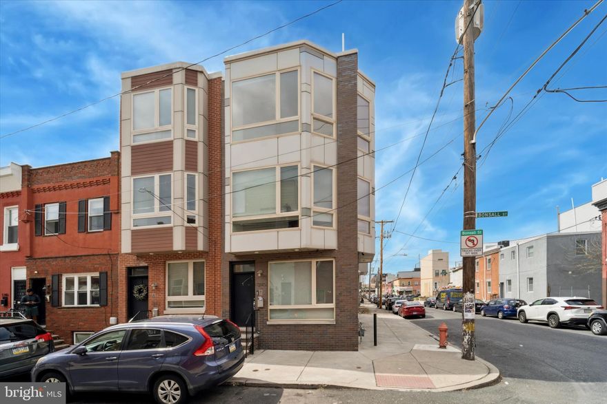 Experience the perfect blend of modern luxury and urban convenience in this stunning corner property, built in 2017 and flooded with natural light from its expansive corner windows. Over 2800 sq. feet of finished living space! Designed for both comfort and style, this home features an open-concept living space with a gas fireplace in the dining area, creating a warm and inviting atmosphere. The gorgeous kitchen boasts sleek finishes and offers direct access to the private backyard, perfect for entertaining.

Retreat to the oversized bedrooms, each featuring bay windows that enhance the spacious feel. The primary suite is a true sanctuary, complete with a private balcony offering a scenic view. Head up to the roof deck, where you’ll be captivated by breathtaking city skyline views—the ideal spot for relaxing or hosting guests. The huge finished basement provides endless possibilities for a media room, home gym, or additional living space.

Additional highlights include a built-in speaker system, alarm system, and a full tax abatement for another two years. Located in a prime location with easy access to dining, shopping, and entertainment, this home is a rare find.  Pet's allowed on an individual approval basis - pet fee of $50 per month applies.

Applications can be submitted through Rentspree