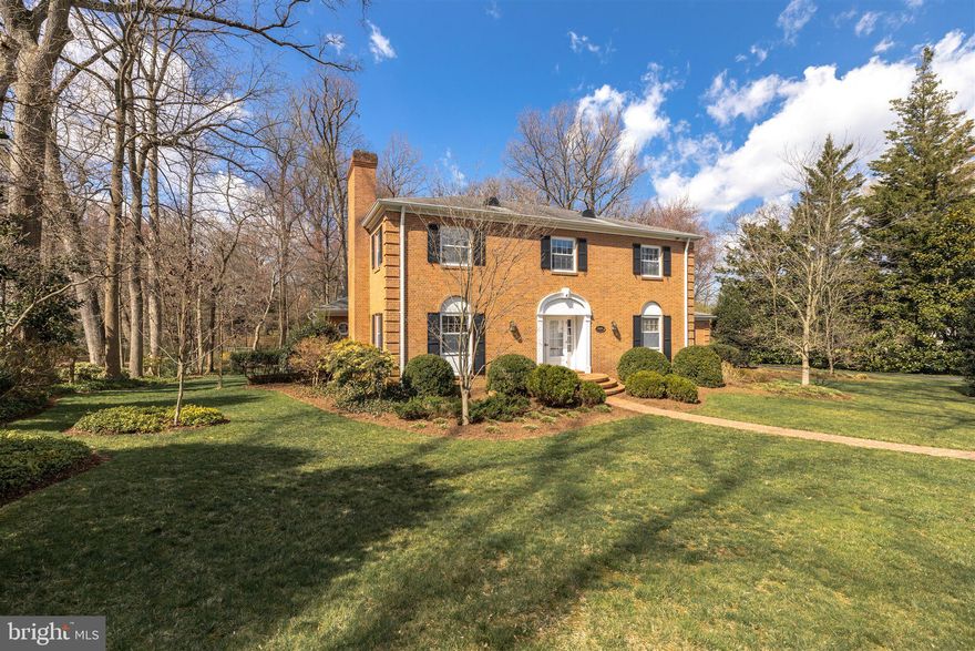 Amazing opportunity to own over .65 acres in North Arlington's Rock Spring Park neighborhood!  Absolutely gorgeous traditional brick colonial nestled on one of the prettiest settings in all of North Arlington!  Sited on a lovely cul-de-sac and backing to the gorgeous Rock Spring Park, this incredible home is a wonderful combination of elegance,  comfort and abundant nature.  The main level features a picture perfect office space, gorgeous formal living room and dining rooms with pocket doors, butler's pantry, updated kitchen opening to breakfast room, a mudroom off the side loading 2-car garage and an incredible great room (approx. 30x30) with 13' tray ceiling and 7' windows that offer beautiful views of the natural, lush surroundings.  The upper level features 4 bedrooms and 2 full bathrooms including a lovely and sunny owner's suite, 3 more spacious bedrooms and full hall bathroom.  Enjoy recreation space, an additional bedroom, kitchenette, storage space and full bathroom on the lower level.  Outside, the back brick patio affords clear views of the night sky and sounds of a nearby babbling creek.  A built-in grill and large entertaining spaces can accommodate even the largest of crowds. OPEN SAT & SUN, 5/15 & 5/16, 2-4PM