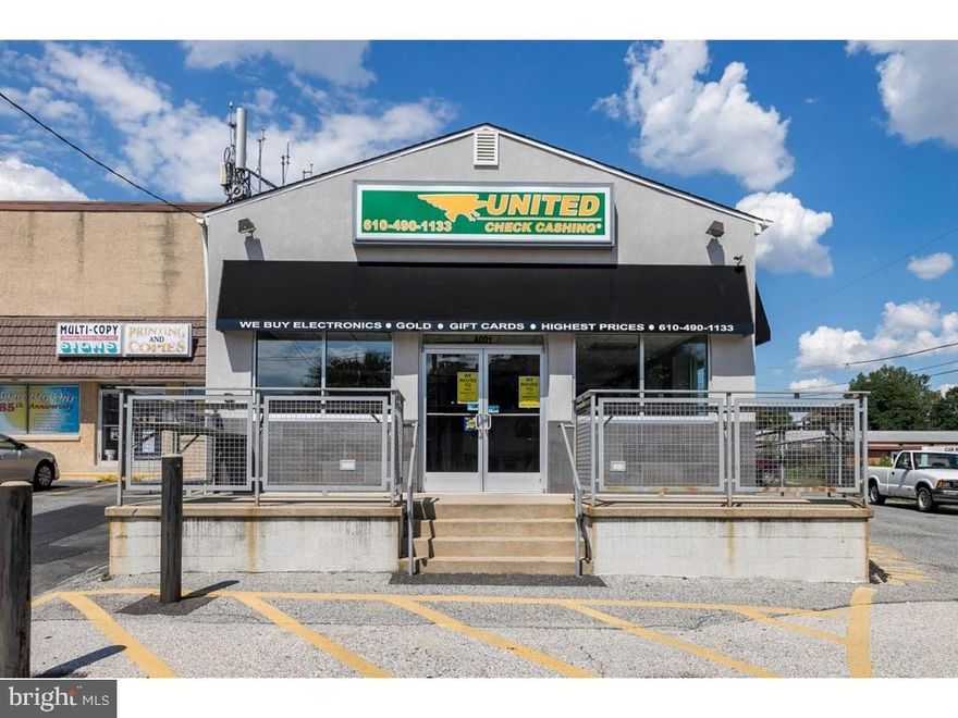 1,560 square foot building (3,120 sq. ft. including basement) with 19 parking spaces. The Property is located in Brookhaven, Delaware County, Pennsylvania along Edgmont Avenue. Edgmont Avenue is Brookhaven's major commercial corridor with a daily traffic count of 20,465 at the subject. Commercial uses along Edgemont Avenue include office, strip retail, two neighborhood shopping centers, banks, fast food and convenience store use including to newly constructed retail area and super Wawa. 4001 Edgmont Avenue has a one mile radius population of 16,353 and a three mile population of 112,229. Median household income is equal to $64,064 for the one mile ring and $56,917 for the three mile ring.