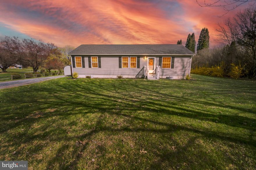 Welcome to this well-maintained 3 bedroom, 2 full bath ranch home set on a beautiful, flat 1-acre lot in Lehigh Township. Offering true one-floor living, the home features an open layout with a spacious living room, dining area, and a large kitchen complete with abundant cabinetry and a walk-in pantry. The interior offers a clean, neutral feel and is move-in ready with a layout that flows well for everyday living. The primary bedroom includes a private full bath, while two additional bedrooms and a second full bath provide comfortable space for family or guests. A dedicated laundry/mudroom adds convenience. The home is equipped with electric and propane forced air heat, along with central air for year-round comfort. A newer roof (2019) adds peace of mind. The full basement with outside entrance offers excellent storage and future finishing potential. Enjoy the peaceful setting from the rear deck overlooking the expansive yard, perfect for outdoor activities, gardening, or relaxing. A large shed provides additional storage. Convenient location with easy access to major routes and nearby amenities while still offering a quiet country setting.