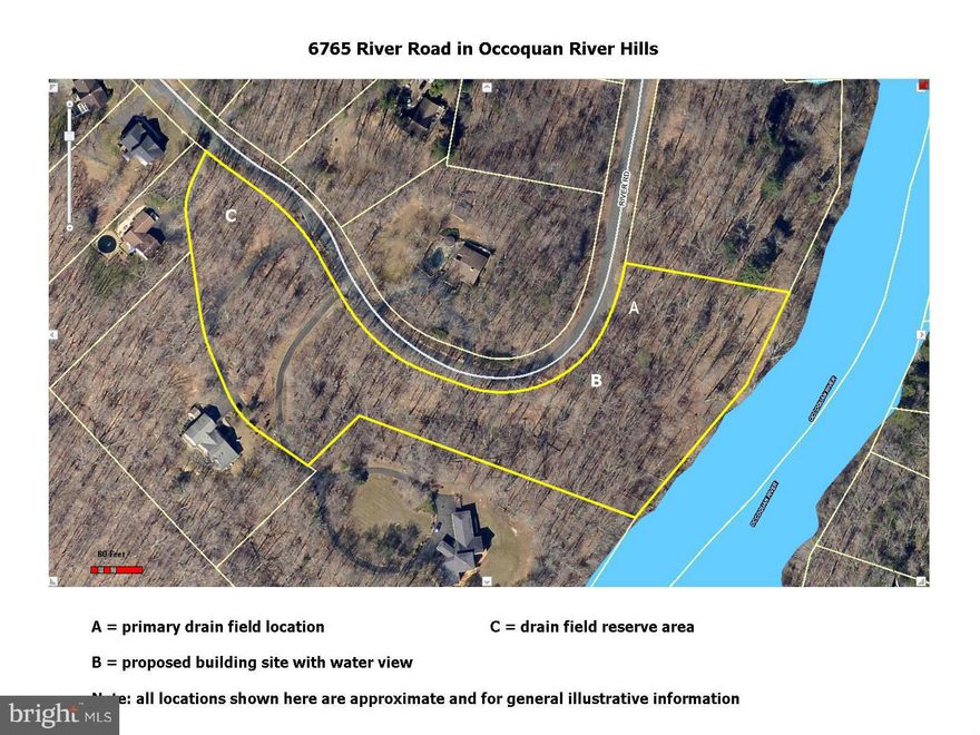 Waterfront 4.74 acre building lot with  APPROVED septic system design for a 4 bedroom waterfront home. Excellent location for living and very convenient to Clifton, Fairfax, Centreville, Manassas, Woodbridge, etc... PRICED RIGHT TO SELL NOW by MOTIVATED SELLERS. Buy it now and build when you're ready.  Contact Listing Agent to discuss home location options for building on this lot. No HOA, Private Road Maintenance Association only. Build any style or size home you choose. Building sites are available both outside the 100 year flood plain area and inside the 100 year flood plain area on this lot.  Pictures of a modern design concept home are included for a perspective of the home size and location options available, including a building site located within the 100 year flood plain area. Existing dock is damaged, concrete boat ramp is silted over and both could easily be restored since they are pre-existing and already permitted on the water.   Listing agent will meet you to discuss the property and building options.  Site Grading Plan available in large format for extensive property details.