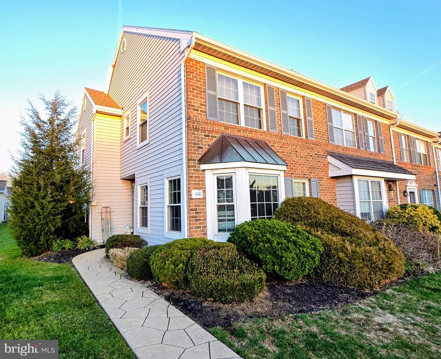 Welcome home! This 3 bedroom end unit in Grandview Chase is just what you have been looking for. Walking through the front door, you will notice how natural light floods through the rooms. To the right is a spacious living room with a large bay window that is the perfect spot for enjoying a favorite book, or nap time for your family pets. On your left is a huge dining room. Picture hosting game nights or holiday gatherings around the table. There is plenty of space to make entertaining a breeze! The kitchen is bright and cheerful, with ample counter space and sliding doors leading to the patio. The main floor also has a half bath, a large foyer, new LVP throughout, fresh paint, and new light fixtures. The second floor starts with a primary bedroom that fits not only a king-size bed but a few large dressers too! It also has 2 closets and direct access to the full bath. The remaining bedrooms are nicely sized rooms with push-up blinds. The laundry is also located on the second floor, which is amazing, because no one wants to carry loads of laundry up and down the stairs! You will love the neutral move-in-ready feel this home offers, but the exterior space is equally appealing. The stamped concrete front walk is charming and adds character, while the back patio is the perfect place to grill and unwind at the end of a long day. The home opens to a big grassy common area and is within walking distance of the park. Located in the heart of Manheim Township, you are only a few minutes away from dining, shopping, schools, and highway access for an easy commute. Let's face it....life is busy! The HOA here allows you to relax when you are at home by taking care of the landscaping, snow removal, and exterior maintenance. The monthly fee also covers your water, sewer, and trash. Let someone else deal with the projects while you enjoy your free time. Celebrate the new year by moving into your new home!