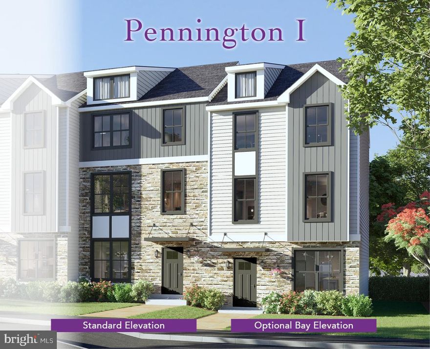 Welcome to the Pennington I at The Fields at Jacobs Way—now available as a quick delivery home with move-in by summer! This beautifully designed 3-bedroom, 2 full and 2 half bath townhome offers approximately 1,883 square feet of modern, low-maintenance living.

The main level features an open-concept layout filled with natural light, highlighted by a charming bay window that adds both space and character. The kitchen is thoughtfully designed with extended counter space and an overhang for seating—perfect for casual dining—while flowing seamlessly into the dining and living areas for effortless entertaining.

Upstairs, the owner’s suite provides a private retreat with an en-suite bath, while two additional bedrooms and a full hall bath offer versatility for family, guests, or a home office. The finished lower level includes a convenient half bath and flexible living space ideal for a rec room, gym, or workspace.

Additional highlights include a 1-car garage, attractive exterior detailing, and a prime location close to major commuter routes, shopping, and dining.

Don’t miss this opportunity for a quick move—secure your new home today and be settled in by summer at The Fields at Jacobs Way!