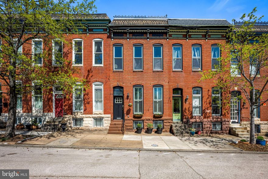 Welcome to this perfect park-front home in the heart of the Patterson Park neighborhood! Enjoy outstanding views of the whole city from the expansive rooftop deck. Best spot for watching Fourth of July and New Year's fireworks. Lovingly maintained and tastefully updated home. New roof/rooftop deck (2022-2023). Hardwood floors throughout. Spacious rooms with high ceilings. Three upstairs bedrooms, one primary ensuite bathroom with walk-in shower, and one full hallway bathroom with soaking tub. Bonus full bathroom in basement. And a rear off-street parking pad/patio! Schedule a tour today!