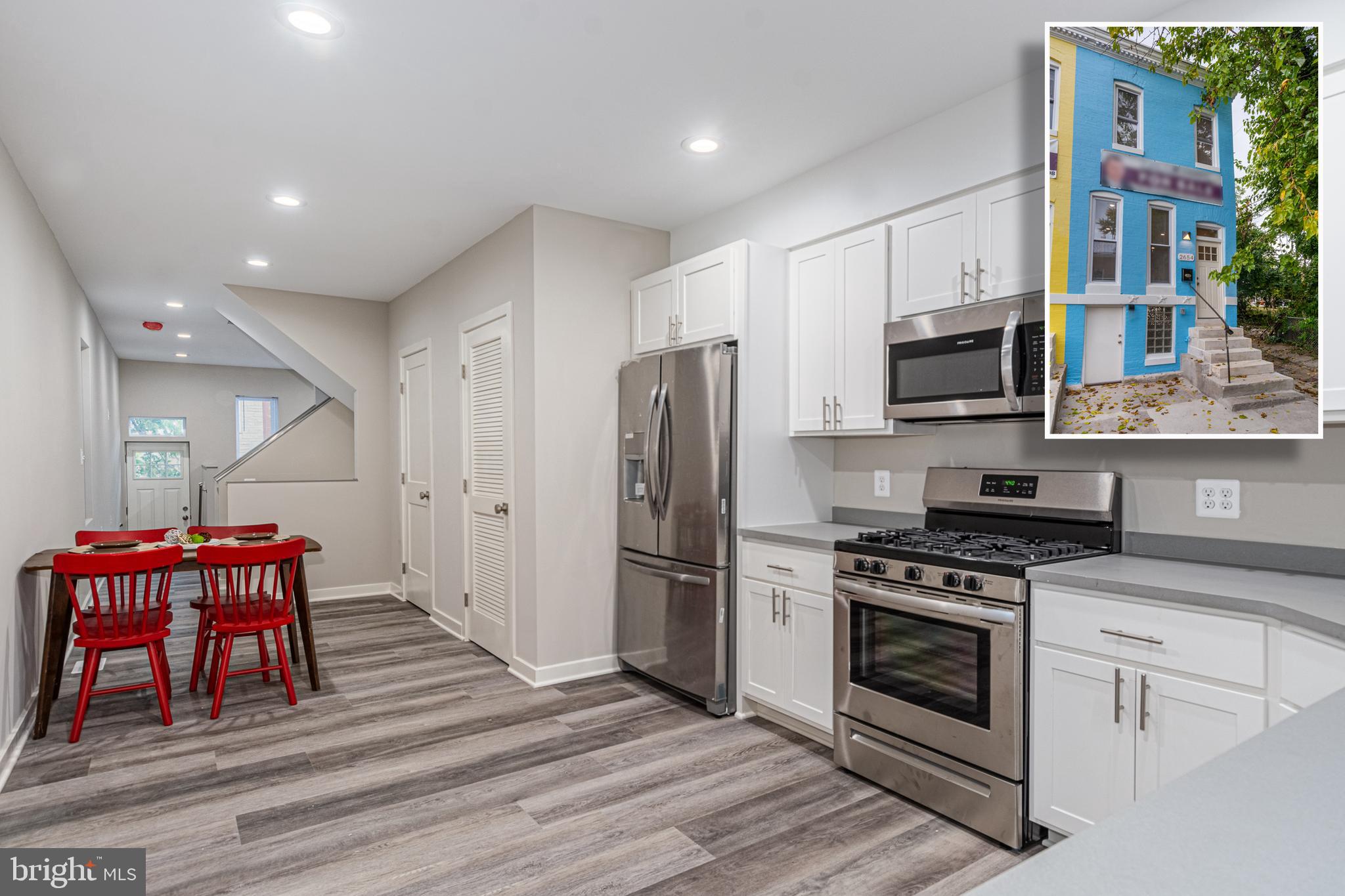 EXCEPTIONAL VALUE FOR THIS NEWLY RENOVATED ROWHOME WITH TONS OF FINANCIAL INCENTIVES FOR ELIGIBLE BUYERS! Tons of renovations happening in the Harwood neighborhood which makes this the perfect time to take advantage of low interest rates and available grants. This home features an open floor plan with vinyl plank flooring, designer kitchen with ss appliances and granite counters, a main level half bath, upper level with 3 bedrooms and 1 full bath, full basement that's perfect for storage, and a rear parking pad! Why rent when you can have a mortgage payment lower than a rental payment! Eligible for 10K Vacants to Value grant, $10k BRNI Boost Home Buying Incentive, $5k Community Development Block Grant, & the Vacant Dwelling Property Tax Credit - SAVE THOUSANDS!!! This property is one of 6 renovations in the Harwood neighborhood from the same builder. List price is base price. Only 1 unit left!