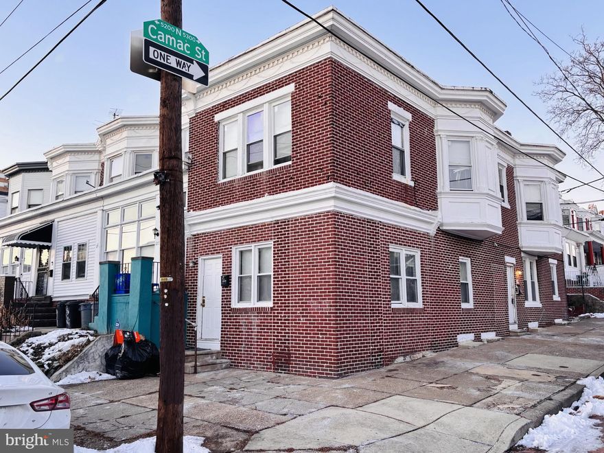 This  duplex  is located  in the Logan neighborhood in Philadelphia, PA and features two, 2 BR units, one renting for $1200 and the other for $900 per month.  Unit one on ground floor can be delivered vacant, 2nd flr tenant would require 30 days notice.