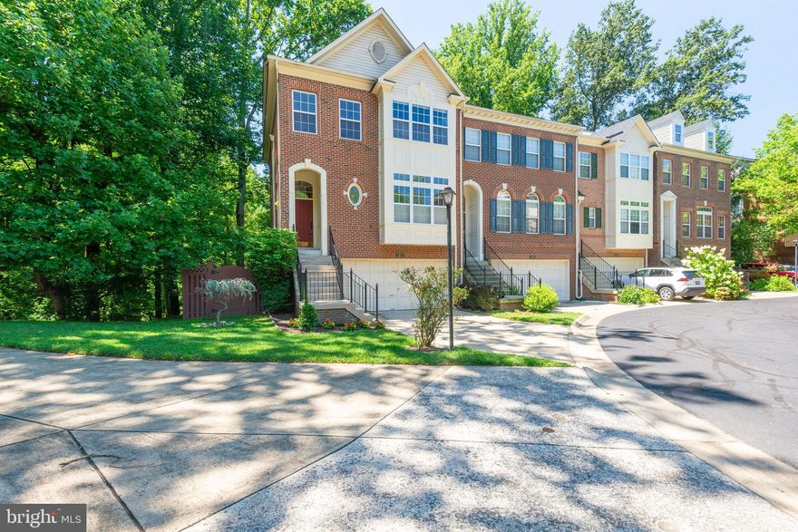 Offer deadline is Monday 8/14 at 5pm.  Welcome to this incredible brick end unit Townhouse nestled in Rock Creek Park, offering a tranquil and picturesque setting in Rockville, MD. This 3-bedroom, 2.5-bathroom gem has been thoughtfully updated and offers a range of fantastic features.

The updated eat-in kitchen is a chef's dream, featuring ample cabinet and countertop space, stainless steel appliances, and a convenient pantry. As you step inside the home, you are greeted by beautiful hardwood flooring, a cozy fireplace, built-in shelves, and recessed lighting, creating a warm and inviting atmosphere. The dining room/living room overlooks oversized windows that provide stunning panoramic views with a serene forest backdrop and large deck.

Upstairs, the home boasts a spacious Owner's suite with an en-suite bathroom and a walk-in closet, ensuring comfort and privacy. Additionally, a washer and dryer are conveniently located on this level, making laundry tasks a breeze. The large bedrooms provide plenty of space. The second bedroom features a custom painted glow-in-the-dark starry night sky.

The finished walk-out basement is a versatile space, complete with a sliding glass door that leads to the stamped concrete patio. From here, you can enjoy the beauty of raised bed gardens and a fully fenced-in backyard, creating an oasis for relaxation and entertainment. The 2-car garage includes multiple outlets with two dedicated circuits for appliances, power tools, and electric vehicle charging.
