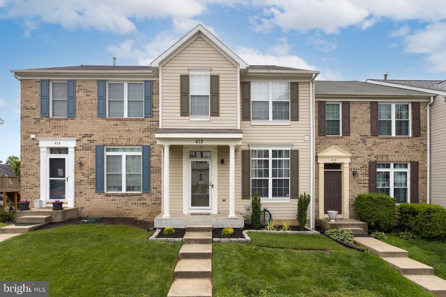 Welcome to this beautifully maintained 3-bedroom, 3.5-bath townhouse in the desirable Country Walk Community! The main level features stylish luxury vinyl plank flooring, a spacious living/dining room combo, and a convenient half bath. The well-equipped kitchen boasts granite countertops, stainless steel appliances, a pantry, and a pass-through window—perfect for entertaining. Step out from the living area onto the 15' x 15' deck, ideal for outdoor dining and relaxing while overlooking the backyard. Upstairs, the primary suite includes a walk-in closet and private bath, while two additional bedrooms share a full hall bath. The finished lower level offers a flexible layout with a family room featuring a cozy gas fireplace, a full bath, and an additional room that can be used as a home office, den, or fourth bedroom. This home offers space, comfort, and functionality—all in a great location close to shopping, dining, and commuter routes!