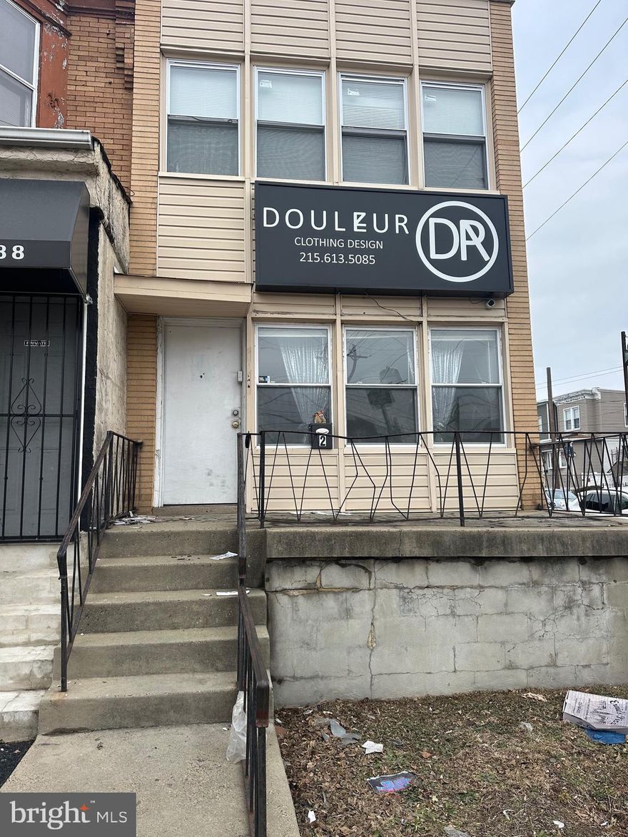 A Great opportunity for a mixed use property . !st floor is a storefront which has many different options such as nail salon , hair salon , accountant . law office and the 2nd floor is a 1 bedroom apartment . both floors are currently on month to month leases so they could remain or new owner can use one floor or both floors for themselves, both floors have central air conditioning and the  2nd floor has a Brand new Heater and Central air unit. property has a full basement , separate utilities , large rear yard behind the property ,