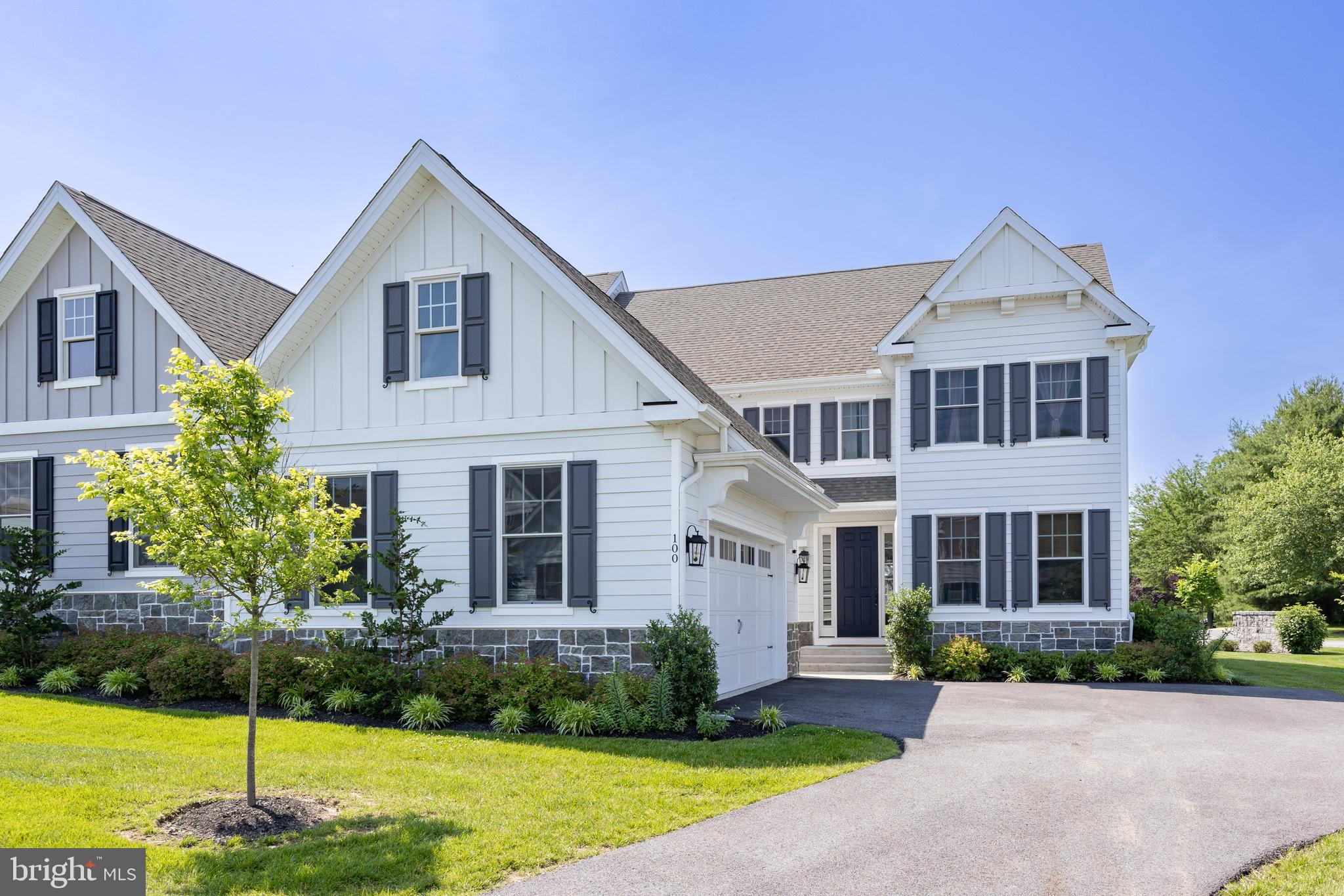 Welcome to 100 Ithan Court in desirable Villages at Northridge! Built in 2022, this luxury southern exposure carriage home has a combination of features like no other and is loaded with high-level upgrades. Prepare to be wowed by the quality and finishes inside! A charming entryway welcomes you into the home. As you enter, take note of the open floor plan that flows perfectly from room to room and is great for entertaining. A few of the many extras on the main level are gorgeous hardwoods, upgraded light fixtures, wainscoting, recessed lighting, and built-ins. The main level is highlighted by the chef-inspired kitchen. It’s a cook’s dream with shaker style cabinets, soft close doors & drawers, upgraded quartz countertops, stainless appliances, gas cooktop, custom tile backsplash and even a separate breakfast/coffee bar! The massive island with seating for 4 and walk-in pantry with upgraded custom shelving completes this magnificent kitchen. The large and cozy family room opens directly to the kitchen and dining, featuring hardwoods and a gas fireplace. The sunny dining area, office, powder room and mudroom complete this level. Head upstairs to see the primary suite, the highlight of this level. It’s complete with recessed lighting, accent wall, large walk-in closet and luxurious full bath. Two additional generously sized bedrooms, full hall bathroom and laundry room complete this level. The unfinished lower level provides ample storage and is pre piped for a bathroom, ready to use as you see fit! Looking for outdoor space? The expanded rear deck is perfect for entertaining or relaxing and offers privacy with no homes in the back! Need more value? The home is energy efficient and even offers electric car charging. The Villages at Northridge has so much to offer with vast open spaces, sidewalks and a trail that connects to Longwood Preserve. All of this in the most convenient location with low HOA fees! You will enjoy quick access to vibrant Kennett Square Borough, DE, and West Chester. Also within the immediate vicinity you will find Anson Nixon Park, Kennett Square Country Club and Longwood Gardens. Act quickly on this amazing opportunity! Schedule your tour today!
