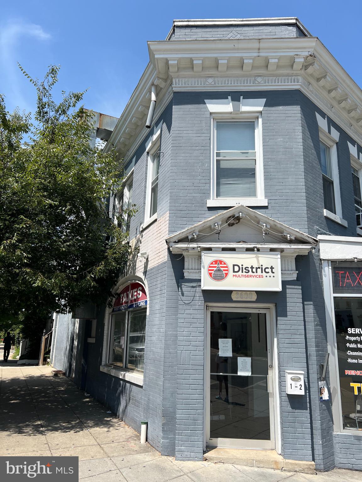 Mixed use building. Currently used as an office in the first floor and one bedroom apartment in 2nd floor and another one bedroom apartment in the basement. Price based on leasing the first floor and basement. Second floor can be made available with proper notice.
Corner building. Great exposure in the heart of Columbia Heights. Possible uses may be: restaurant, cafe, bank, office, retail store, flower shop, convenience store, etc.
Listing agent owns the property. Please call listing agent with any questions and to schedule a showing. Showing by appointment only with the listing agent present.
Lease terms are flexible.