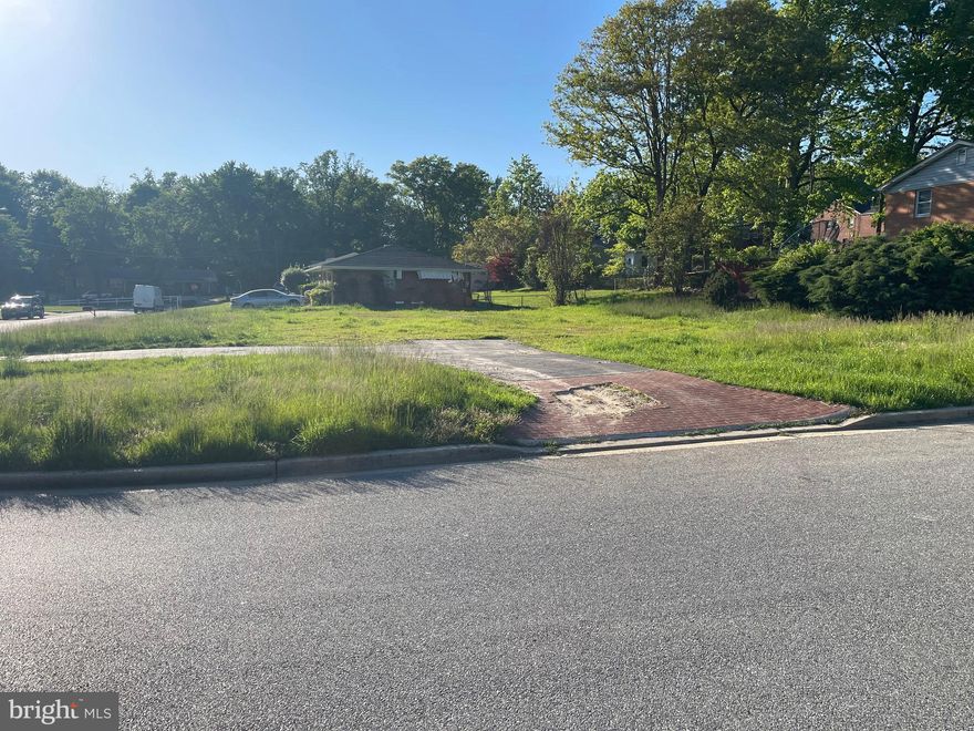 Quiet neighborhood great location to build your dream home. Corner lot. NO HOA and close to Joint Base Andrews. Minutes from the beltway and close to shops. All utilities available.