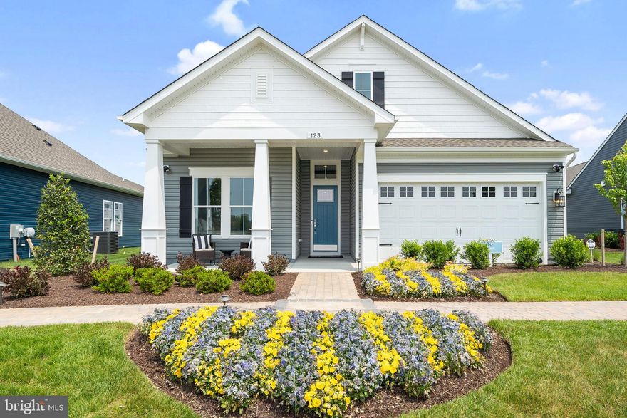 The Kerr model is a show stopper!  This home includes a covered patio, fireplace, upgraded primary bath shower and more.  For a full list of features please see a sales representative.
Welcome to a new luxury active adult 55+ community on Maryland's Chesapeake Bay. Discover the amenity-filled, resort-style experience within 45 miles of Washington DC and Baltimore. Residents can take advantage of the community's 24,000 sq. ft. clubhouse with indoor & outdoor pools, a state-of-the-art fitness center, and multiple tennis and pickleball courts. With a full-time lifestyle director on site the community also features a well-maintained calendar of activities such as walking club, indoor and outdoor yoga sessions, mahjong club, kayaking, pickleball and more. Kent Island life is about making friends and enjoying the company of people who have worked hard and now want to enjoy all that a luxury 55+ community has to offer. Located steps from the water and minutes from Annapolis,  the location also offers quick access to Rt. 50. Enjoy the convenience of nearby dining and shopping options together with the quaint charm of a small town. *pictures are representative of a similar home.