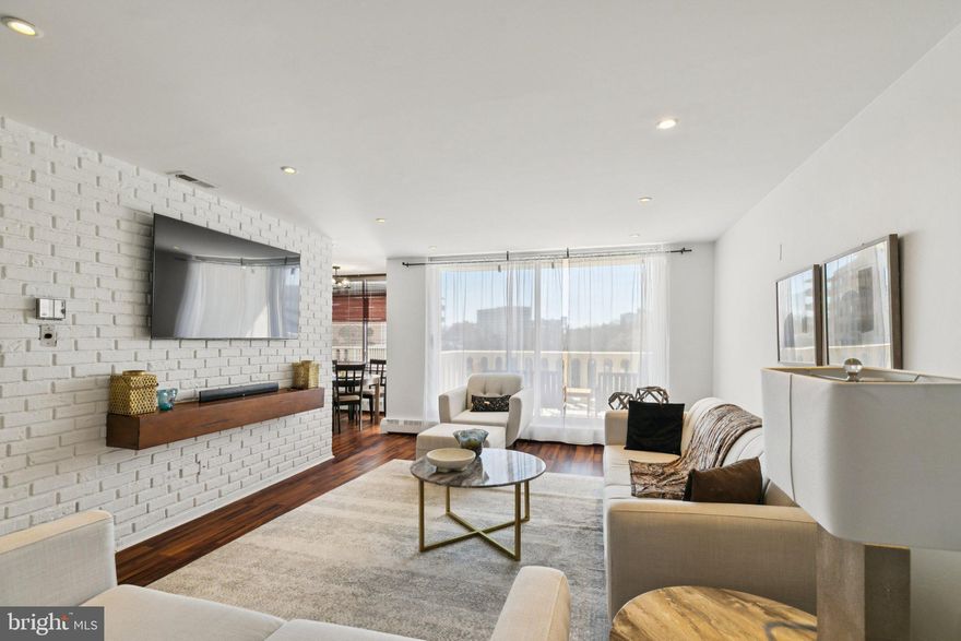 Move right into this beautifully updated 1-bedroom, 1-bath residence offering 910 square feet of comfortable living space at 191 Presidential. The spacious, open-concept living area showcases brand-new flooring, a striking exposed brick accent wall, and sliding doors that lead to a private balcony—perfect for enjoying fresh air and morning coffee. The renovated kitchen is both stylish and functional, featuring sleek cabinetry, granite countertops, stainless steel appliances, and abundant storage, all flowing seamlessly into a bright dining area. The generously sized bedroom includes a walk-in closet, while the updated full bathroom is finished with a double vanity for added convenience. Residents of 191 Presidential enjoy a premier, full-service lifestyle with a doorman, concierge, 24-hour security and maintenance, valet service, and on-site porters. The monthly condo fee covers utilities, building maintenance, and access to exceptional amenities including an Olympic-sized pool, tennis courts, and a fully equipped fitness center. Located within the award-winning Lower Merion School District and just minutes from Center City, Manayunk, and major highways, this community offers both convenience and ease of living.