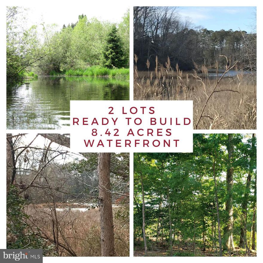 TWO LOTS!!!! 8585 CHESLEY and 8580 CHESLEY DRIVE!  Ready to BUILD your waterfront dream!!!!  Enjoy nearly 8.42 ACRES OF THIS GORGEOUS LUSBY Retreat!  Water, water, water... time to build your waterfront dream!  This property is on John's creek right off of St. Leonard Creek!  Enjoy crabs, wildlife and fishing!  Bring your Kayak for some exploring!!