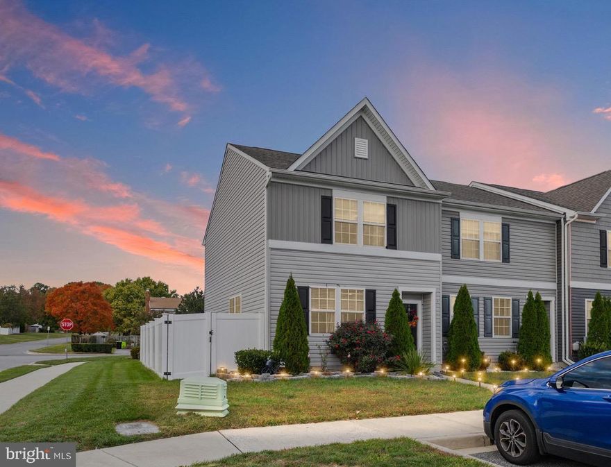 This stunning rental property, newly built in 2020, offers a perfect blend of modern comfort and stylish design. As you step inside, you're greeted by an inviting open floor plan on the main level, seamlessly connecting the living room, dining room, and kitchen. The space is beautifully updated with modern finishes such  accented feature wall and a striking electric fireplace with stone accent in Living Room. The kitchen is a chef's dream, featuring granite counters, gas cooking, stainless steel appliances, and a kitchen island with stone surround and seating. A convenient half bath is also located on this level. Outside, you will find your private fenced backyard oasis, featuring two decks, and stone patio allowing for multiple seating areas, perfect to unwind, gather, entertain and relax. Upstairs, you'll find three bedrooms, two full baths, and a laundry area. The primary bedroom is a serene retreat, with attached ensuite with dual vanities, a walk-in shower, and a walk-in closet. Two additional bedrooms and a second full bath with a tub complete the upper level. Throughout the home, neutral paint enhances the bright and airy atmosphere, providing the perfect backdrop for your personal style. Located in a fantastic area close to major commuter routes, a commuter lot, bus stop, subway rail station, shopping, dining, APG, and more, this home offers both convenience and comfort. Each applicant over the age of 18 must complete online application. The application fee is $55 per adult.