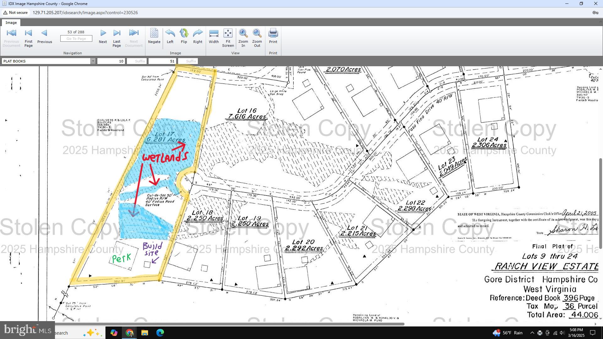 RANCH VIEW ESTATES - Land