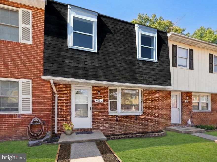 Freshly painted throughout and move in ready this cozy brick townhouse features LVP flooring on the first level and all new carpeting on the stairs and second floor.  New light fixtures including 4 light/ceiling fans with remotes for adjustable lighting in the living room and bedrooms, recessed lights, new door hardware and stair railing are a few of the upgrades.
Enter through the new front door to the light filled living room with a large bay window, closet and hallway with a storage closet under the stairs and a half bath with newer fixtures, washer/ dryer and extra storage. The spacious eat-in kitchen features newer appliances and new sliding doors out to the expansive patio finished with brick pavers and a privacy fence with a peaceful parklike setting beyond. The upper level features a spacious light filled main bedroom with double wall closets and windows overlooking the common area with trees and a brook. Two additional bedrooms with ample closets, hallway with linen closet and a full bath complete this floor.
Enjoy small town living close to parks, community and all the amenities and conveniences Marshall has to offer yet with quick access to points east for commuters.