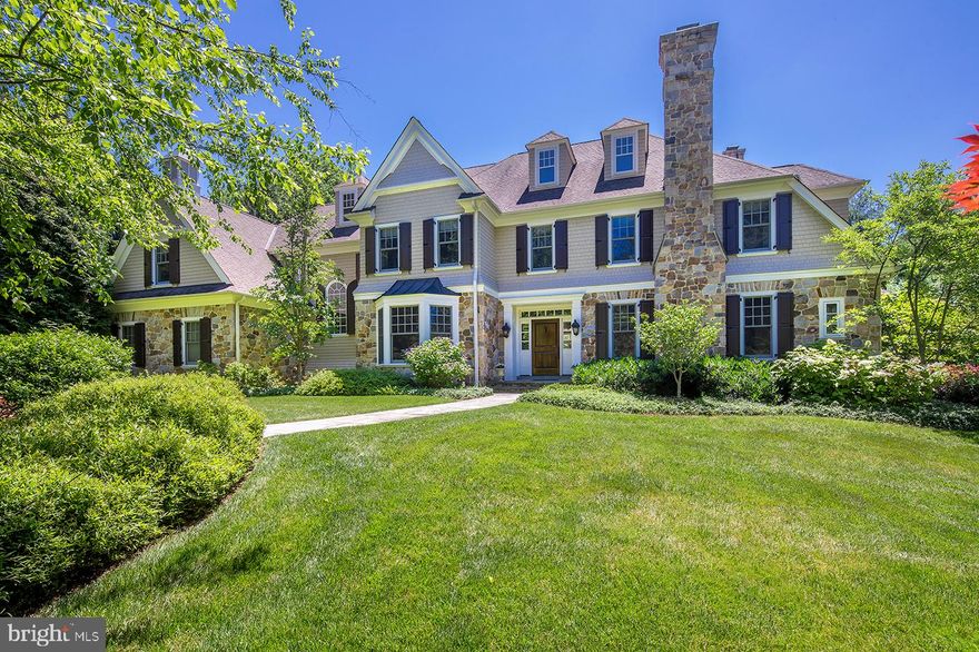 Find your bliss at this stunning Berwyn colonial by Pohlig Builders, crafted with quality, care and the highest level of finish. Stone pillars and a winding drive introduce a magical setting with lush trees and landscaping, and a beautiful stone and shingle gem waiting to spoil your family. Meticulously maintained and enveloped in privacy, the home has been the joy of its owners who raised their children here and made many thoughtful updates – from new appliances, windows, shingles, shutters & paint to refinished wood floors & other interior upgrades, replacement of most mechanicals, and installation of a  generator. 

Gorgeous grounds have been tended to by a passionate gardener with a focus on easy care perennials that provide color all summer long.  From the magnolia tree with massive blossoms in the spring to the deep purple asters flowering in the fall, there is always something to enjoy in the park-like yard. This unique oasis affords peaceful, quiet environs with different outdoor areas for fun and entertaining, like a main patio with grill & outdoor speakers, sparkling pool with spa, side patio with outdoor fireplace, and expansive open grassy lawn in the rear.

The homes functional layout is ideal for daily living and hosting guests. A gracious entry hall welcomes you and leads to generous main rooms. Lounge in the living room around the fire, adjoined by a handsome library for the book lover and connected office for working remotely. Across the hall is a formal dining room with bay window, butlers pantry, Kountry Kraft & Pohlig kitchen with Wolf & Subzero appliances, new Bosch dishwashers, and an open breakfast room with doors to the patio and yard. The kitchen and family room with gas fireplace offer lots of space for cooking and spending evenings together or playing a family game. Also on this level is a well-organized mudroom with lockers and 2 powder rooms. 

Serene sleeping quarters beckon upstairs, with 5 bedrooms and 4 baths on the second floor, highlighted by the luxurious master wing featuring a gas fireplace, dressing area, his/her closets, and spa bath with soaking tub, oversized shower and water closet. Another spacious bedroom with full bath & walk-in closet, and extensive storage reside on the finished third floor. The lower level is a great hangout spot for the kids with a computer area, game space with pool table & air hockey, and theater for movie nights & big-screen video games. Plus there is a 3-car attached garage with heater and detached 2-car garage with new WiFi-enabled garage door motors. Best of all is the location accessing the world-class TE School District and Episcopal Academy a few blocks away, close to 252, Whole Foods, Acme, King of Prussia Mall, and the airport.