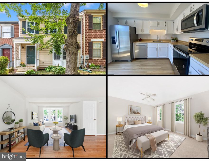 This beautiful home is perfectly located on a quiet street in Waterside with 3 finished level, 3 bedrooms, 3 full and one half baths. Fresh neutral paint from top to bottom,  wood floors that were just refinished, a refreshed kitchen with new stainless kitchen appliances, new luxury vinyl plank flooring, new carpet, replacement windows - 3 years new, Roof - 5 years new, and a deck that was recently rebuilt makes this home easy to move right into. An active HOA provides activities throughout the year and include amenities like a community pool and walking paths. No city taxes but so close to 3 grocery stores, restaurants, shops, downtown Frederick and major commuter routes.