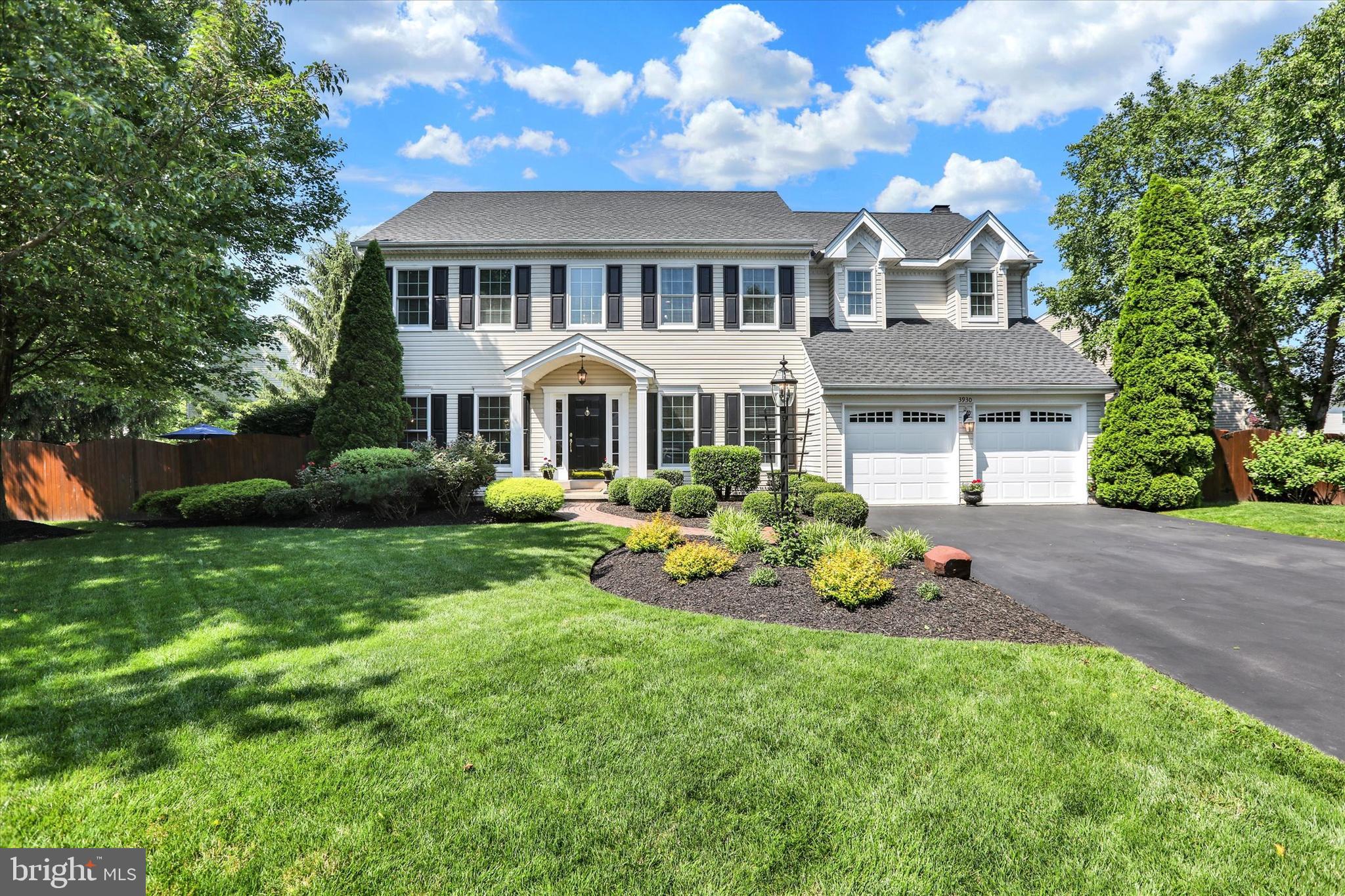 Distinguished “Barness-Built” 5-bedroom Edison Colonial is nestled in the highly sought-after Hearthstone community within the award-winning Central Bucks School District. Highlighted by a beautifully landscaped and fully fenced backyard, the property features a sparkling in-ground pool—perfect for outdoor enjoyment and entertainment. A charming paver walkway leads to a welcoming portico and sets the tone for this exceptional home. Inside, the impressive two-story foyer showcases random plank Brazilian hardwood flooring and is accented by elegant crown molding, chair rail, and wainscoting, offering a warm and refined first impression. The formal living room includes random plank Brazilian hardwood flooring, crown molding and is adjacent to the foyer. The formal dining room includes random plank Brazilian hardwood flooring, a tray ceiling, and custom millwork. The private office abuts the foyer and features random plank Brazilian hardwood flooring, a wall of custom-built shelving and cabinetry including a built-in desk and crown, chair and wainscot moldings. The remodeled gourmet kitchen boasts random plank Brazilian hardwood flooring, granite countertops featuring a double “Elkay” undermount sink, a subway tile backsplash, and custom “soft-close” cabinetry. Also featured are stainless steel appliances including a Samsung 5-burner gas stove/oven with a vented downdraft as well as a custom vented range hood, a GE Profile microwave, a Samsung dishwasher featuring “waterfall” technology and a Samsung 4-door “Flex” refrigerator, a spacious island with seating which includes granite countertops, additional cabinetry and custom millwork. Other amenities include recessed lighting, crown molding and a desk area with additional cabinetry and drawers. The adjoining breakfast room features a dining area, recessed lighting, crown molding, and a slider which exits to the expansive covered porch, extended deck with electric awning, fenced backyard featuring a saltwater inground pool with extensive patio space and decking featuring extensive professional landscaping. Relax or entertain in the family room, which includes a wood-burning stone fireplace. Crown molding and a ceiling fan. A laundry room with built-in storage units and a renovated half bathroom complete the main level of this most desirable home. A turned staircase with wooden steps leads to the upper hallway, including Brazilian hardwood flooring and custom trim work. The owner’s bedroom features a tray ceiling, recessed lighting, 2 walk-in closets, and an owner’s bathroom, including a walk-in shower, a Kohler soaking tub, a dual vanity, and ceramic tile flooring. Four nicely appointed bedrooms and a hall bathroom with tub/shower complete the upper level of this most elegant home. The finished basement features a recreational area (27 x 11) which includes a custom wet bar with quartz countertops, extensive millwork, a small refrigerator and recessed lighting. The adjoining media room (23 x 13) includes carpeting and recessed lighting. Glass doors lead to a craft/game room/office (17 x 12) with a spacious closet featuring built-in shelves. The unfinished area (19 x 16) includes the utilities and extensive wall shelving. Additional features include a newer HVAC system (2016), Andersen windows (2018 – see seller’s disclosure for specific replacements), and a new roof installed in October 2021, closet organizers in all bedrooms. Ideally situated within walking distance to Hansell Park—featuring walking and jogging trails, pavilions, playgrounds, and soccer fields—this home also offers convenient access to Bush and Holicong Parks. Just minutes from historic Doylestown Borough, residents can enjoy premier shopping, dining, museums, and entertainment. With easy commuting options to New York, New Jersey, and Philadelphia, and close proximity to the Doylestown SEPTA train station, this location combines charm, convenience, and an exceptional lifestyle.