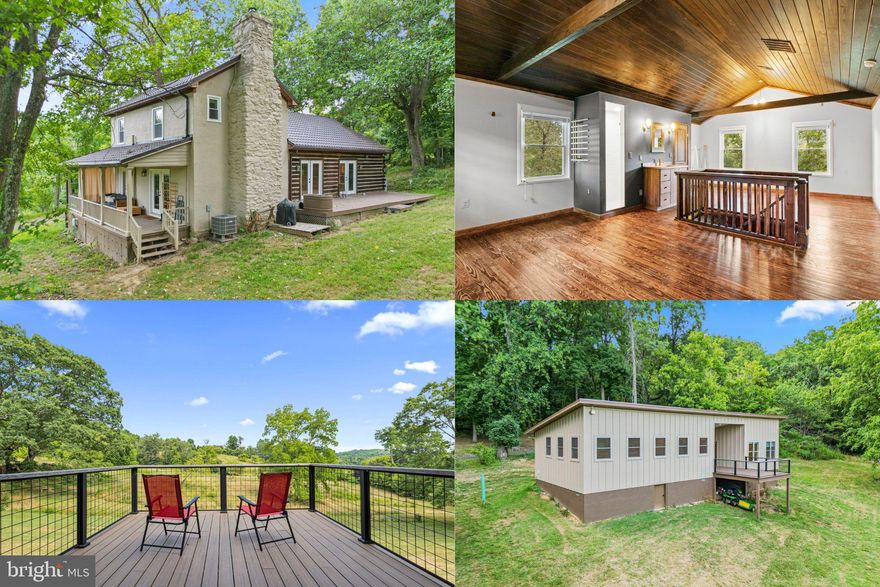 Artists Dream! Are you looking for inspiration to paint landscapes, write that book you've thought about for years, craft hand-made furniture  or just need a relaxing retreat? You've found the property of your dreams. This property not only has an 1848 square foot Farmhouse tastefully updated, but also includes an 1152 square foot Artist Studio! The Studio has two sides separated by an open balcony over looking 5 .15 rolling acres which are absolutely stunning! One side features office space with walk-in-shower, toilet, copper tub and  library that features over sized windows so you can be inspired by nature. The other side has additional office space and enough space to remodel or craft your hand-made furniture with plenty of 220v outlets. Please see the attached documents with many updates including a new 4 bedroom septic in 2021 per county health records. Owner has worked from home using Starlink without any issues. Please come by and be inspired for the next chapter in your life.