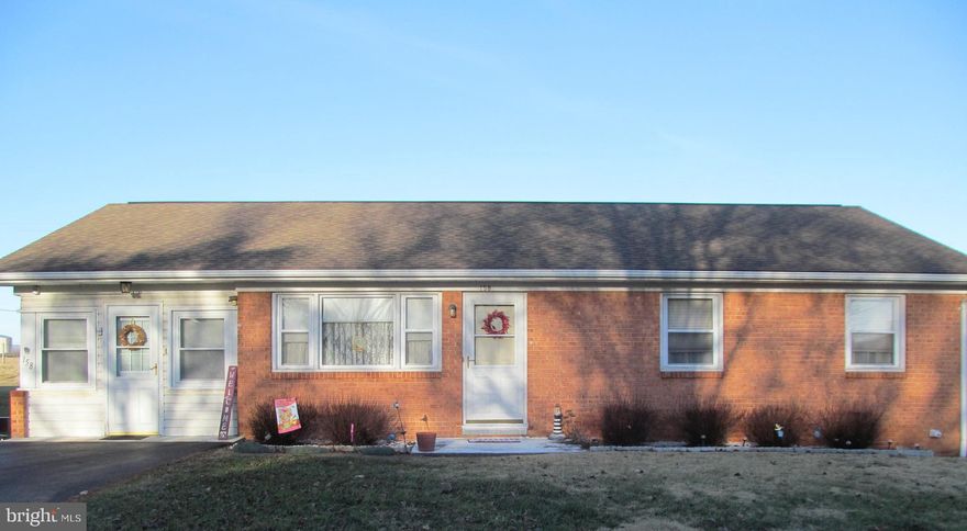 Rancher in "move in condition", 3 bedrooms, 1 full & 1 half bath. 1,172 square foot finished on main floor with a full unfinished basement. All appliances convey. Hardwood flooring through out with vinyl in kitchen area and the baths. 6 ceiling fans.