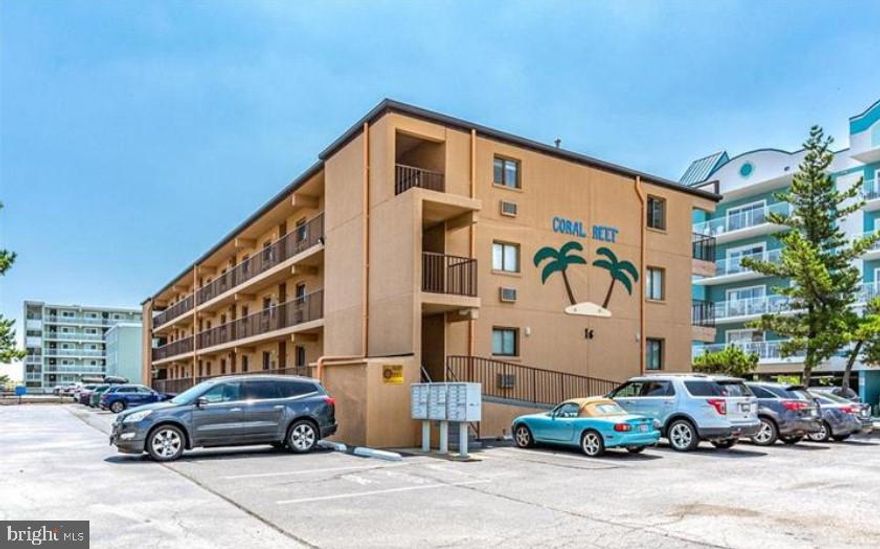 Updated, clean, and well-maintained condominium in desirable mid-town location (across from Seacrets). Unit features off street parking, open floor plan, washer/dryer, and private balcony. Whether looking for the perfect beach retreat, or an ideal rental investment, this ocean side property (just steps away from a low density beach with no streets to cross) offers the best of both worlds with very little maintenance. Easy access to boardwalk, shopping, restaurants, and attractions. Rare turnkey opportunity will not last long. Must see to fully appreciate… bring all offers !!