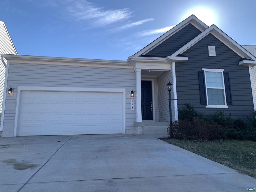 This home features an open floor plan with a covered entry, whether you use the attached garage or not! As you enter from the front door, there is a study and a laundry room adjacent to the entrance. The kitchen features a center island connected to the living room, which has an electric fireplace beneath the integrated connection for a TV. The primary bedroom suite features its own private dual vanity bathroom and walk-in closet, and the bathroom servicing the other two bedrooms also features a double vanity. The home features a rear deck off of the living room, below which is a walk-out entrance for the unfinished basement, which is absolute huge with plenty of space for storage! Over one gigabit internet available at this address via Comcast/Xfinity! This home won't stay long!   REQUIREMENTS: Minimum income of approximately 3x the monthly rent, minimum credit score of 600, and some kind of positive reference from current/previous landlord (if applicable). No pets.