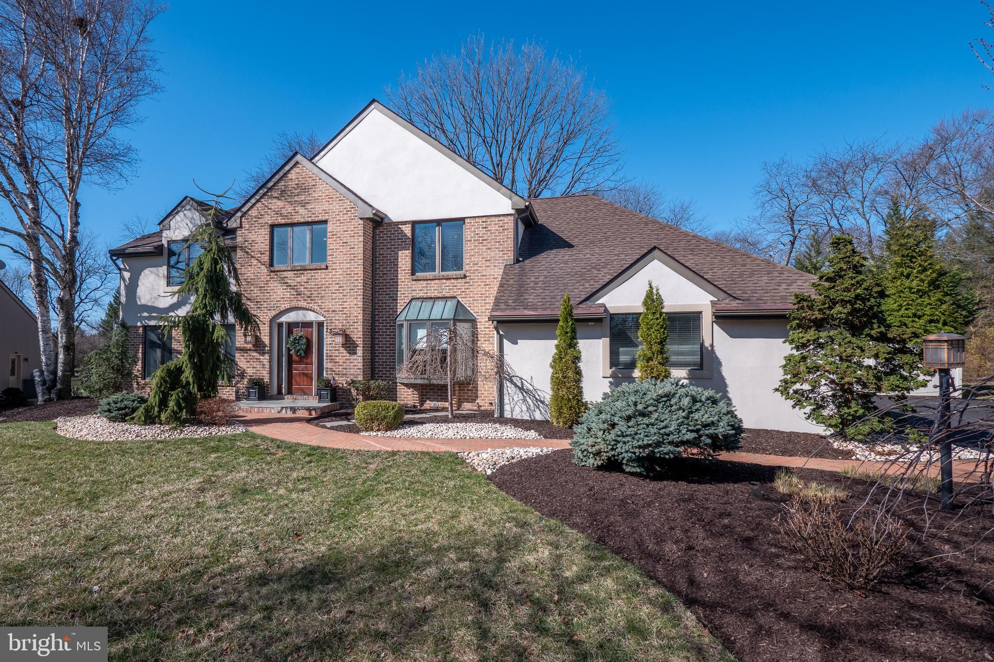 HIGHEST & BEST, Monday, Apr 7, 5PM! Luxurious RENOVATED HOME with high-end finishes & modern upgrades! This stunning 4-bed, 3-bath home has been almost completely renovated to offer MODERN AMENITIES and ultimate comfort. Step inside to discover NEW HICKORY HARDWOOD FLOORS, decorative paneled wainscoting, and BUILT-IN BOOKSHELVES. The kitchen, the heart of the home, features a NEW WOLF 4-BURNER STOVE/RANGE, granite countertops, and an extended center island with seating - opening to the warm family room with EXPOSED WOOD BEAMS and oversized BRICK GAS-BURNING FIREPLACE - perfect for nights at home and entertaining family and friends. An office/living room, dining room, stylish powder room, and NEW MUDROOM/LAUNDRY with DOG WASHING STATION, complete the first level. The spacious primary suite offers an en-suite bath with a fully tiled, glass block walk-in shower with multi-sprayer system and dual vanities. A well-appointed hall family bath with stunning FREESTANDING SOAKING TUB serves the additional bedrooms. With NEW HVAC, public utilities, and camera and security system, this home delivers modern efficiency and peace of mind. The exterior is just as impressive, with PROFESSIONAL LANDSCAPING enhancing the curb appeal, along with a NEWLY PAVED DRIVEWAY and NEW GARAGE DOOR. The backyard retreat offers a beautifully fenced yard with property extending beyond the fence. Connecting patios are the perfect spot for relaxation or dining al fresco. Don’t miss out on this TURNKEY MASTERPIECE!