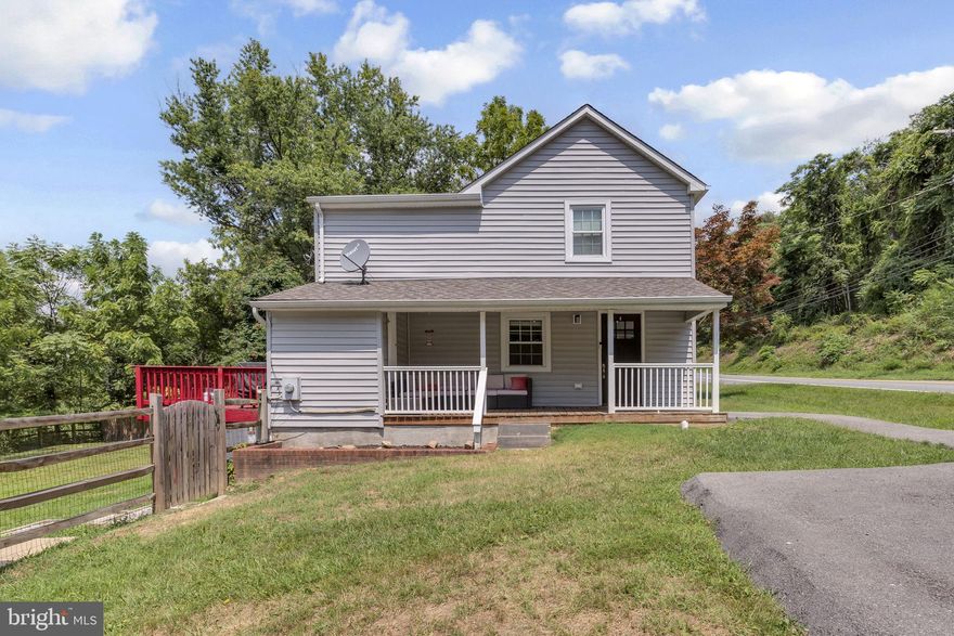 Beautifully updated farmhouse on nearly an acre, fully renovated in 2021, with a stunning kitchen, fenced yard, and no HOA or city taxes! This home offers open and comfortable living spaces. The main level features a bright living and dining area, and a stylish kitchen with white cabinetry, granite counters, stainless steel appliances, and rich wood floors. A main-level bedroom with its own bath adds convenience, while upstairs you’ll find two spacious bedrooms connected by a large bath. Outside, enjoy a fenced backyard, mature trees, a storage shed, and a large driveway with plenty of parking. With no HOA or city taxes, this home is just minutes from downtown, Wegmans, shopping, dining, and major commuter routes. Move-in ready with plenty of potential to make it your own