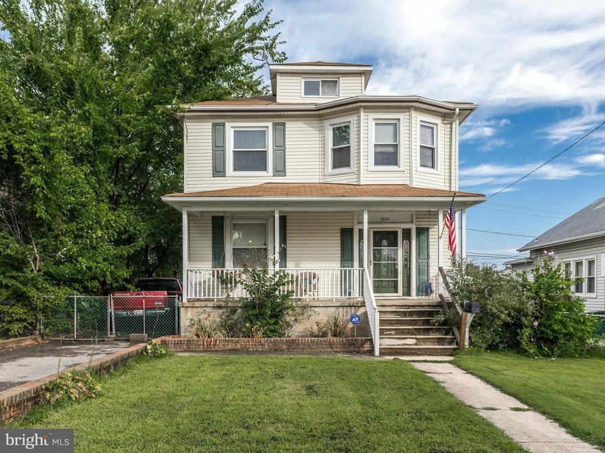 Well Maintained Large 4 Bedroom, 1-1/2 Bath Home.Updated Full Bath.  Great Front Porch. Large Eat In Kitchen With Slider Leading To Huge Deck,  Large Fenced Yard With Above Ground Pool. Off-Street parking. Partially Finished Basement with Soaking tub and Toilet. New Entrance door And Some Windows.