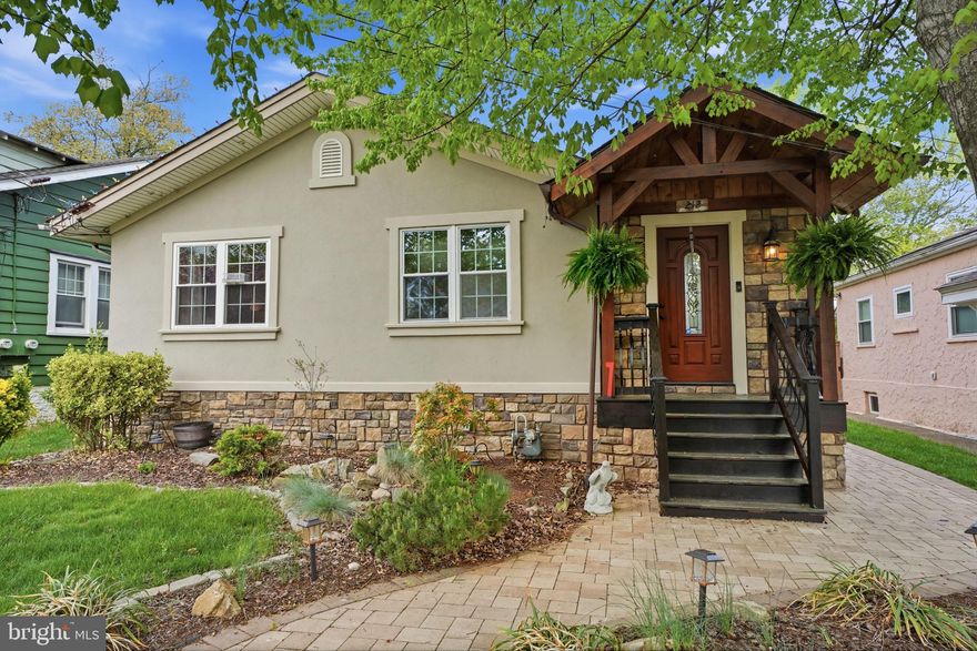Welcome to 212 W Franklin  St., in the heart of Morrisville Borough.  This 3 bedroom, 1.5 bath home  features an open floor plan. Enter through the welcoming porch into a mud room/foyer with plenty of coat and shoe storage. The living room is spacious and connects to a well appointed kitchen boasting plenty of cabinet space, a pantry with sliding pull out shelves, granite counters, stone backsplash, stainless steel appliances, gas stove with hood vent and built in microwave. The primary and secondary bedrooms are on this floor in addition to a full bath with tub shower, granite counter vanity and closet storage.  Through the kitchen is access to the basement and backyard. The basement is large, adding approximately another 836 sf of living space, perfect for entertaining with a bar, custom made buffet, wine/beer fridges, 2 gaming nooks and a family room with electric fireplace.  There is also the 3rd bedroom, half bath and laundry room with additional storage. This home has crown molding throughout and stone and wood accents lending to the warmth of the home. The backyard is fabulous showcasing a covered patio with outdoor buffet, fridge and grill station, level lawn and TWO sheds:  one can be used as a workshop with running water and electricity. The other shed can be used for outdoor storage. This home is walkable to Pennsylvania Avenue, close to restaurants and shopping, I-95 and Rt. 1.  Make your appointment today to see this lovely home!