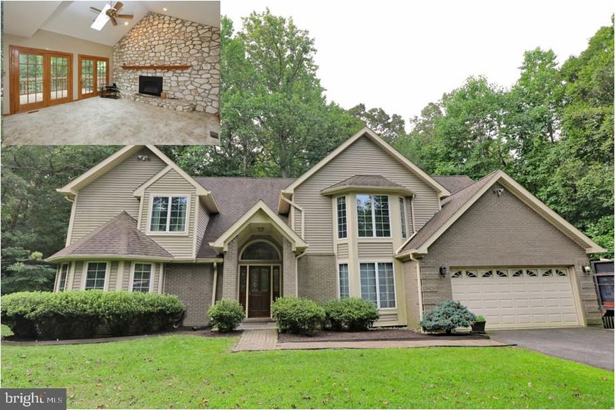 Beautiful custom colonial home with over 3900 S/F of living space on the main & upper level, plus a fully finished walk out basement (1400 S/F) w/ workshop & utility room, family room, full bath, hobby room, exercise room, loads of storage.  The main level features a grand foyer w/ custom wood stairs, a library/office w/ a full wall of built in cabinetry  & doors for privacy, formal living room, dining room w/ hardwood, large kitchen w/ center island and plenty of counter space, 2 story family room w/ stone wall & fireplace (gas log insert) Doors to the deck.  Windows are high efficiency Anderson windows .  Upper level features 4 large bdrms w/ loads of closet space in each, center call walk in closet, owners w/ walk in shower & tub.  This home is in excellent condition but sold AS-IS (Estate sale) There is a large barn on the rear of property accessed via Steward Lane ,This is an "estate sale" and being sold AS-IS. **back up generator & Verizon FIOS