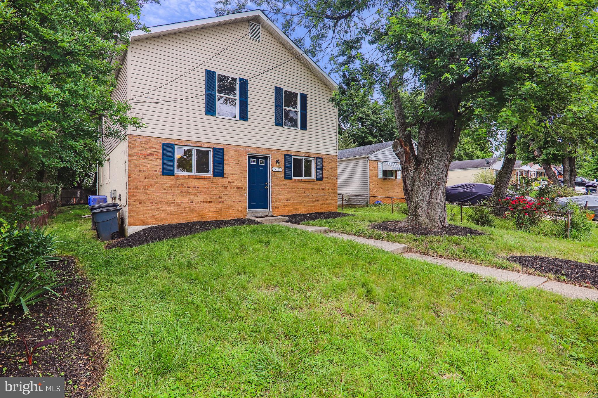 Don’t miss this opportunity! 5 bedroom/3 bathroom in wonderful Carmody Hills Neighborhood of Seat Pleasant. 5 spacious bedrooms to include enormous primary bedroom with ensuite full bathroom. Carpet in bedrooms/ceiling fans and freshly painted throughout. This original bunglalow was expanded in 2006 doubling its size (the top floor which houses 3 bedrooms and 2 fulls baths was new in 2006). Kitchen with granite and stainless steel appliances. 2 bedrooms on main level; use as bedrooms or use one as a den/ living room. kitchen can be expanded into dining space and living room could then be your dining room (endless possibilities). Great location convenient to shopping and transportation. No negative credit (late payments, evictions, etc) and a minimum income of $90k. Please, no pets