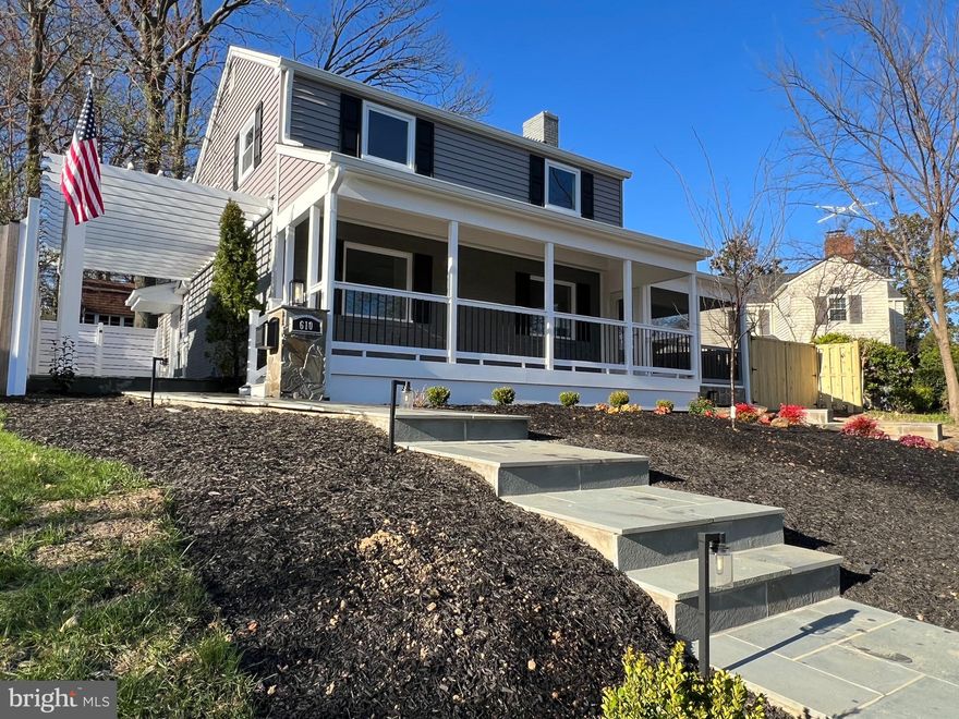 Welcome to Tennessee Ave in charming Beverly Hills.  Completely renovated 3300 sq ft home, interior and exterior just completed in May 2023.  Renovation Includes a complete reconfiguration of the floorplan on all 3 levels, to include entry door locations and adding a wonderful front porch and extensive hardscape landscaping. A previous expansion added a 3-Story addition to the rear of the house to include the LL Movie Theater Rm and Storage Rm, ML Family Rm and UL Primary Suite.  Total Renovation Includes: 
Interior:  All new kitchen and baths, all new solid hardwood floors & carpet in lower level, new windows, all new lighting, additional fireplace added, all new 2 Zone HVAC, Water Heater, Upgraded Electrical and Plumbing. 
Exterior:  New Roof, New premium vinyl siding, brick repointed and painted, entire lot landscaped, Covered Front Porch added with Trex decking and maintenance free PVC railings, added a slate walkway, stone stacked retaining wall and side entrance patio with Pergola and privacy PVC fencing, Screen Porch added to the right side of the house, new stone patio and tiered rear yard with a renovated Gazebo with swing and shed.  
 *Main Level:  The perfect floor plan for entertainment and everyday living.  The renovation reconfigured the layout to provide an easy flow from appointed spaces for a well-planned design.  The entire main and upper floors feature rich solid hardwood floors, recessed lighting and Lutron controls throughout the home.  The entry foyer opens to the expansive family room with vaulted ceilings with wood beams, recessed lighting and a bay large window for great natural lighting.  A stacked stone fireplace feature wall was added with crystal ice fire glass and mood lighting selection.  A side entry door leads to the patio and gardens.  Added powder room is conveniently located directly off the foyer and family room with beadboard paneled walls and designer finishes.  Multi-purpose space, a Butler’s pantry area was added with a sink, ample storage and pantry cabinets and built-in shelving nook to serve as a bar zone. The kitchen highlights a classic yet contemporary design with sleek white shaker cabinetry, gorgeous white Quartz countertops, decorative glass tile backsplash and undercounter lighting. Eat-in space with bar seating for four, and a built-in window seat with display shelving and additional cabinetry.  The LG Q Thin serious stainless appliance package includes a 5-burner gas range, oversized microwave with air fryer feature, dishwasher and French door refrigerator with dispenser and bottom freezer with whiskey ball icemaker. The refrigerator and microwave are smart home enabled with App controls.  The entry door to the basement is in the kitchen. The elegant formal dining room easily accommodates a table for 10+ guests.  Features a stone fireplace wall, crown moldings, recessed lighting and entry to the screen porch, perfect flow for entertaining.  
Upper Level:  Hardwood stairs with  iron works railings, lead to the upper level featuring 3 BR 2 FB.  The large primary suite with seating area boasts vaulted beamed ceilings, 2- double door separate closets and convenient window seat storage.  The sizeable walk-in closet with built-in shelving is a bonus design feature.  Elegantly designed In-suite bath with dual sink vanity, quartz countertops, smart toilet and three skylights provide wonderful natural light.  The spa inspired oversized walk-in shower highlights tall ceilings, recessed LED lighting, a skylight, bench seating and stacked stone and glass tile walls with dual shower system. 
 Lower Lvl: Home Theater with projection screen, built-in speakers, all system components and recliner theater chairs. Entertainment bar with beverage refrigerator.  Large laundry room with LG washer/dryer with steam feature, built-in custom cabinetry, shelving and ceramic floors.