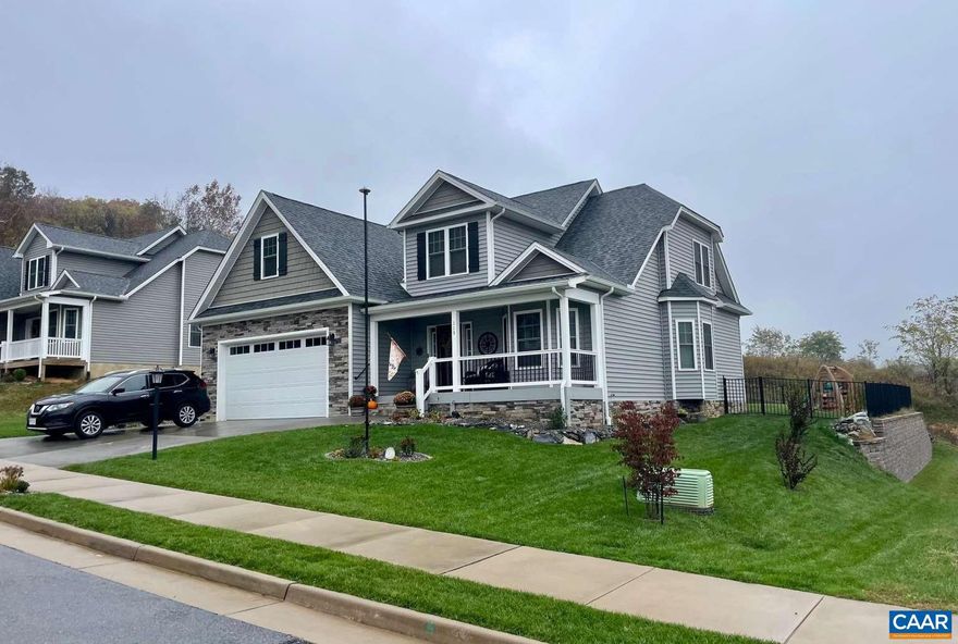 Immaculate 4-BR, 2-� BA contemporary Augusta Co. home on cul-de-sac w/stunning valley, mountain, & sunrise views! Highly desired open concept 1st flr w/recessed lighting thruout. 1st-flr MBR w/lg walk-in closet, glass enclosed tiled shower, private commode & extra linen closet. Expanded DR w/bay window, crown/chair moulding & judge?s panel upgrades adjoins matching bfast nook. SS-applianced kitchen w/upgraded farm style sink, leathered granite CTOP, & island overlooks FR w/vaulted ceiling & fieldstone covered fireplace upgrades. Custom stacked laundry/arrival ctr w/B/I cabinets, seating, decorative barn door, & accent paneling connects to 2-car GAR w/B/I cabinets, workbench, utility sink & side door upgrades. 2nd flr features 3 BRs, full BA, custom office/library w/B/I shelves, & 2 floored storage spaces. Upgraded 18 SEER dual HVAC system & 40-yr arch roof. Custom ext features include covered back porch; stone paver patio; heated saltwater inground pool w/automatic vacuum, alum fence w/safety locks; stone retaining wall; native land-/hardscaping & professionally serviced lawn. Matching custom shed & fully encapsulated/conditioned oversized crawl space for addtl outside storage. All appliances & pool equip convey (exc. hot tub).