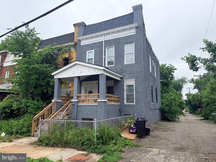 Renter in place in Park Heights! Large end-unit townhouse featuring 3 bedrooms, 2 baths, and half bath with off-street parking, basement, and central air. Tenant occupied with renter to remain in place after settlement if the buyer desires, offering instant cash flow potential. Great opportunity for experienced investors looking to add value to a spacious Baltimore City property with strong upside potential. Sold AS-IS.  48 hour notice to show.  No lock box.  Agent to accompany any showings.