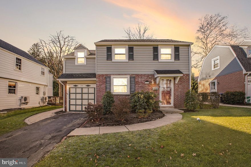 Well- kept 3 Bedroom 1 and 1/2 Bath Colonial with great curb appeal in the popular Northwoods neighborhood of Glenside.   You will appreciate the professionally landscaped and maintained property, the new roof, siding and gutters (2023) and the side yard paver patio and walkway.  Once inside the home you will find a formal living room, formal dining and kitchen.  (Original hardwood under carpet).  The surprise in this home is the vaulted family room addition (20 by 16) with access from the kitchen or the living room.  This well designed, light filled room overlooks the backyard and makes the first floor live large.    A bank of closets, a powder room and access to the side patio make this room ever so practical.  Newer laminate flooring in the family room and kitchen are a plus.  Upstairs, you will find three sunny bedrooms and the hall bath.  The primary bedroom has a charming window seat built in that is flanked by two closets.  Pull down attic stairs in the hallway provide easy access for additional storage.   The location can't be beat!  Walking distance to the train station, a stone's throw to North Hills Country Club and Keswick Village with its shopping, dining and entertainment at the Keswick Theater.  A walkable neighborhood, plenty of parks and playgrounds nearby. Convenient to major routes and public transportation.  Make an appointment soon and check out this lovingly maintained home.   Showings to begin Sunday, January 14th.