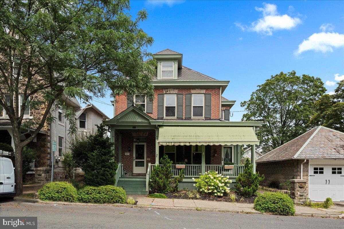 Step into a piece of history with this charming 1899 traditional brick home with covered front wrap around porch, where timeless elegance meets modern comfort. Nestled in the heart of Doylestown Boro, this home offers unique possibilities. The main floor boasts a sun-drenched family room, a full kitchen, and an oversized dining room. Two bedrooms, a full bath, an unfinished basement with plenty of storage, and a sunroom round out this floor. The second floor is a mirrored image of the first - also offering two bedrooms, a full bath, and a full kitchen. A family room, dining room with built-in credenza, a screened-in porch, and an unfinished attic complete this level. The professionally landscaped backyard has mature tress and is low maintenance. This distinctive home lends itself to generational living or could be renovated to a wonderful single family home with large master suite on second floor. The possibilities are endless! All this and Central Bucks Schools - Welcome home!