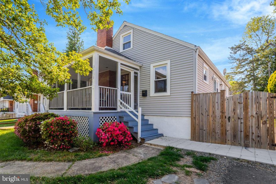 Classic 3-story cape cod in Falls Church's super walkable Hillwood neighborhood.   Charming screened in porch, great spot to relax and enjoy the breezes.   Bright open main level, large living/family room, dining room where you can entertain the whole family.   Enjoy the updated kitchen and two full bathrooms, featuring quality renovations done for the owners, not quick resale.  Thoughtfully designed kitchen leveraging every square inch for maximum counter space and storage. Three bedrooms and full bath, on the main level.   Head upstairs to a huge room (bedroom four) with endless possibilities; office, TV room, yoga room, playroom, bedroom, also with additional storage.   Flexible lower level can suit almost any situation. Separate entrance/walkout, wet bar, recreation room and additional ‘bonus’ room with natural light, (currently used as a non-conforming bedroom), another renovated full bathroom; Use as an au pair space, in-law suite, house hack, or simply enjoy the extra living space.  Generous, flat backyard, fully fenced.   Off street driveway parking   Don’t miss Azalea Park and Playground, with hoops! just 2 blocks away.  30 min walk, 10 min bike ride to Four Mile Run Trail.  Walk to City of Falls Church restaurants, bars, grocery stores, and shops.  Walk to East Falls Church Metro, short drive to Mosaic District, Dunn Loring Metro.  Quick access to all commuter routes, bus a few blocks away, Rt 50, 495, 66, Toll Road. Easy commutes into DC.   Come find your peaceful bliss, a quiet retreat that’s still close to everything.   VERY well maintained property, turn key, ready to move-in.   NO HOA!  *Systems: HVAC 4 yrs, hot water heater 3 yrs,  updated windows, newer stainless appliances*