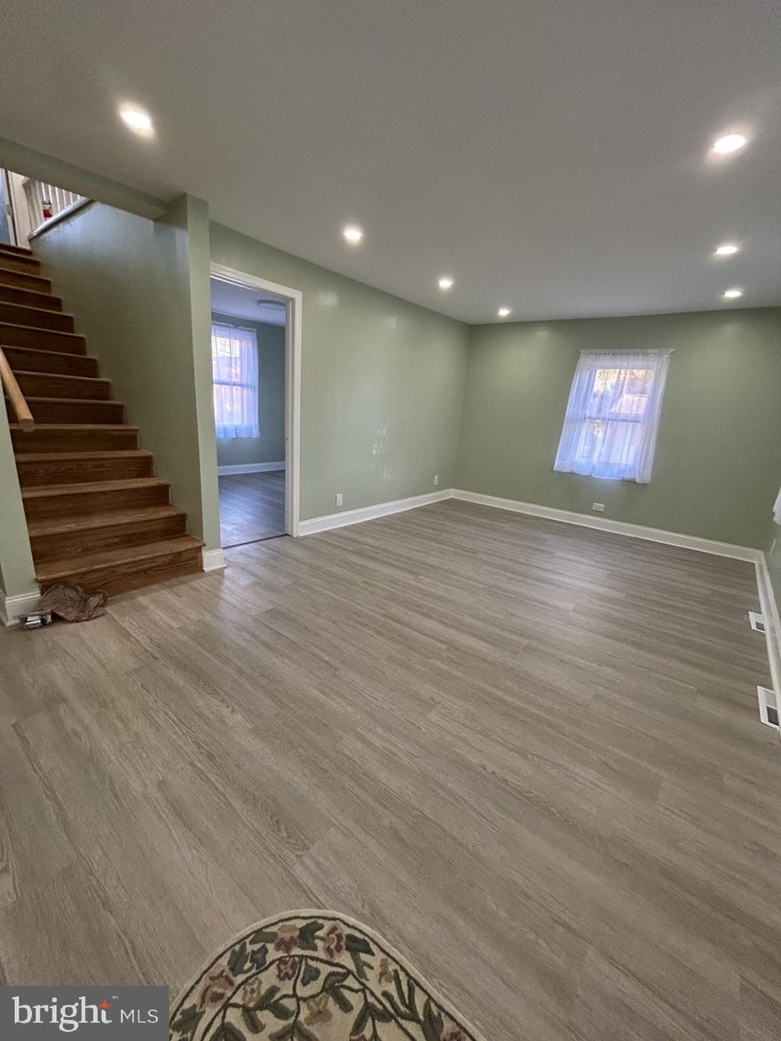 Beautifully remodeled 3 bedroom, 2 bathroom house with central air. Main floor features large, eat-in kitchen with stainless steel appliances, granite countertops, and tile floor. There are  2 bedrooms, a full bathroom with tub, laundry, and a nice sized living room on this floor. All flooring has been replaced with vinyl wood look floors and tile floors.  The second floor has a spacious bedroom with a large closet and a full bathroom with walk-in shower. There is a partially fenced back yard and two sheds. There is an  unfinished basement that can be used for storage.  Located in close proximity to the PA Turnpike, I-95m Bristol and Levittown train stations. Applicants must have good credit and clean background.