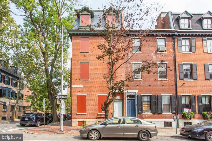 Bring your vision to this once-in-a-lifetime opportunity! 325 S 18th Street offers the chance to make your mark on a classic Federal-style home in arguably one of the most desirable locations in the region. Located within a 4-minute walk to the Park, this Rittenhouse Square home boasts just under 5,000 square feet on a street-to-street corner lot with northern and western exposure. With over 4 floors plus a basement, this home has the ability to become your "forever" home, your latest investment, or both. Zoned RM-1.   A new slate roof was installed in 2020.   ///////  This listing is subject to an Act 135 Conservatorship action and the Seller is a Court-appointed third-party who was tasked by the Court with stabilizing the exterior of this historic property.   This property was  approved by the Philadelphia Court of Common Pleas to be relisted for sale.     Any interested Buyer is encouraged to act quickly and submit an offer in the form of a proposed Agreement of Sale by or before November 22nd.  Only complete offers will be considered and presented to the Court for its final determination.  The subject property is being offered "AS-IS," with the Seller making no representations or warranties, expressed or implied.  No Seller Disclosure.  More information about the Act 135 process and requirements can be provided by the listing agent, and documents are available to buyer agents through Bright MLS.   All offers must be submitted for Conservator's review.