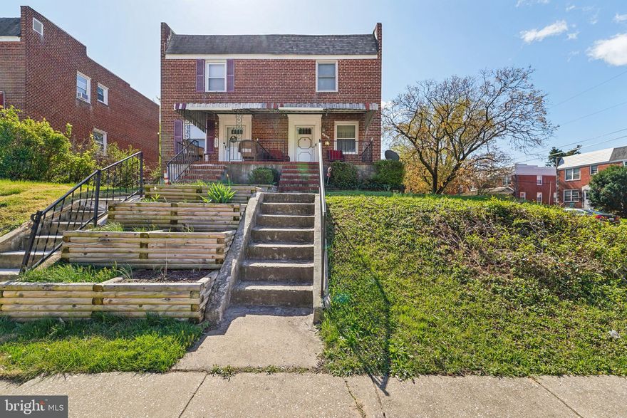 Highest & best offers due by 4/13 at 9pm. Seller reserves the right to accept any offer prior to this time. Welcome to 6001 Belle Vista Ave, a charming semi-detached brick home in Baltimore! This well-maintained 3-bedroom, 1.5-bath home is the perfect starter property, offering comfort, character, and great outdoor space. Situated on a desirable corner lot, it features a cozy front porch, a covered overlook deck in the back—ideal for relaxing—and a mostly fenced-in backyard with raised garden beds. A large storage shed provides plenty of room for tools or hobbies. The roof has been replaced within the last 10 years, adding peace of mind. Don’t miss this opportunity to own a lovely home with great potential and outdoor charm! 
-please refer to the as-is provisions addendum in the disclosures
