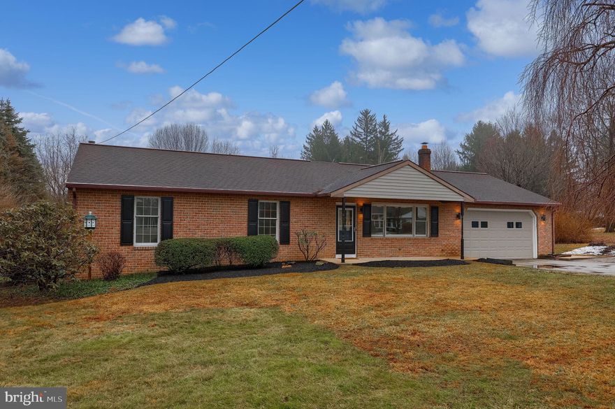 Charming updated rancher on a private 1-acre lot. This home features a welcoming family room with cathedral ceilings and a cozy wood-burning fireplace, along with a formal living room, eat-in kitchen, and separate dining room. The main level includes three bedrooms, two full baths, and convenient first-floor laundry. A large lower level provides ample storage and potential for future expansion. Schedule your tour of this home, located in a peaceful setting, just minutes from major routes.