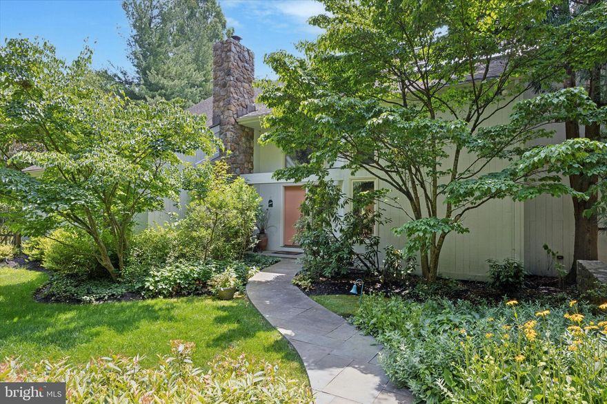 Welcome to 623 Gypsy Hill Circle, a stunning contemporary home nestled in a serene setting in Lower Gwynedd.  This residence is designed to harmonize modern aesthetics with comfortable living.  Upon entering into the cathedral ceiling entrance hall, you are greeted by an inviting space that emphasizes light and openness.  An arched doorway leads to the living room, featuring a gas fireplace that adds warmth and charm.  French doors open onto an expansive deck, perfect for outdoor entertaining and enjoying the peaceful surroundings.  The family room is a comfortable retreat with beamed ceiling, stone fireplace, built-in bar and bookshelves, ideal for relaxation or gatherings with friends and family.  The country kitchen is a chef’s delight, equipped with professional-grade appliances, custom cabinetry and an open desk/office area.  The second floor has a main suite with a large bathroom and walk-in closet.  Two more bedrooms and a hall bath, plus a circular stairway to a loft office, complete the layout.  The finished basement offers additional versatile space, perfect for a home office, gym, playroom and bedroom with full bath.  Outside the private fenced in yard is a sanctuary adorned with an inground pool and heated spa, surrounded by a flagstone patio, mature plantings and perennials. This picturesque backdrop is perfect for outdoor activities and gardening enthusiasts.  For convenience, a detached two-car garage provides ample parking and storage.  Located in a desirable neighborhood, this home combines contemporary style with functionality, offering a lifestyle of comfort and sophistication.  Don’t miss this wonderful house!