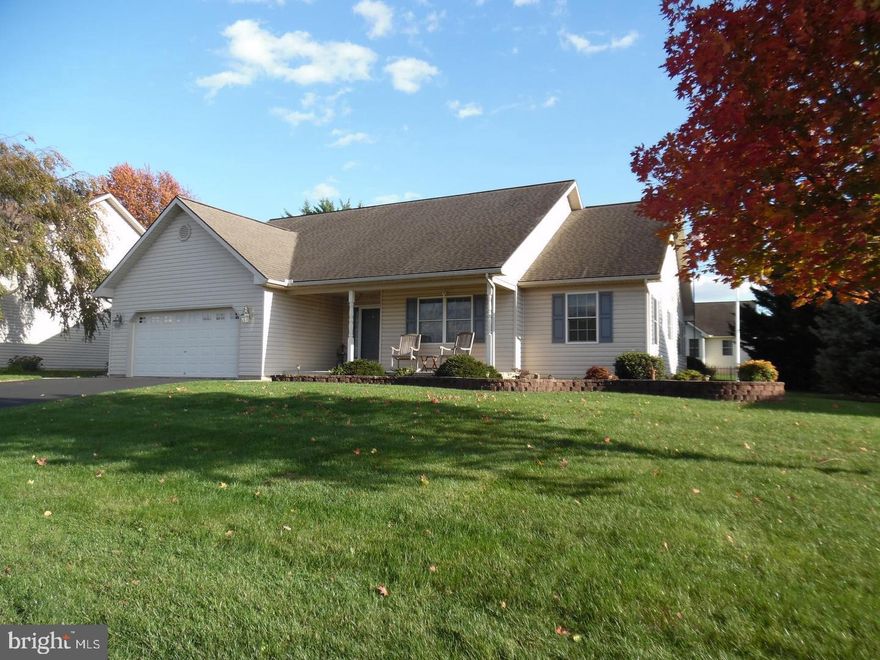 You will be pleasantly surprised upon entering this beautiful One Story home in East Evergreen Estates. You will be greeted by a spacious entry with a coat closet, then proceed to a large living room with vaulted ceiling, gas fireplace and lots of light. The dining room features a tray ceiling and opens to the breakfast room and kitchen. There is generous cabinet space, and the granite counters and tile backsplash add to the appeal. In warm weather you can enjoy the covered and uncovered patios and spacious, private back yard. In the private areas of the house, you will find the primary suite with full bath (5 foot shower) and walk in closet. The primary bedroom is large enough for that king size bed! The two secondary bedrooms are spacious, and the hall bath has a tub/shower and nice vanity, The lower level is where your imagination can go wild! There is a large open room which could house a home theater, pool table or whatever you can imagine, plus there is a room currently used as a play room and an office with upgraded electric for all your digital needs. The lower level also has a half bath and there is still plenty of room for that in home workshop with an outside entrance. Come and see this rare opportunity in Cornwall Lebanon Schools today.