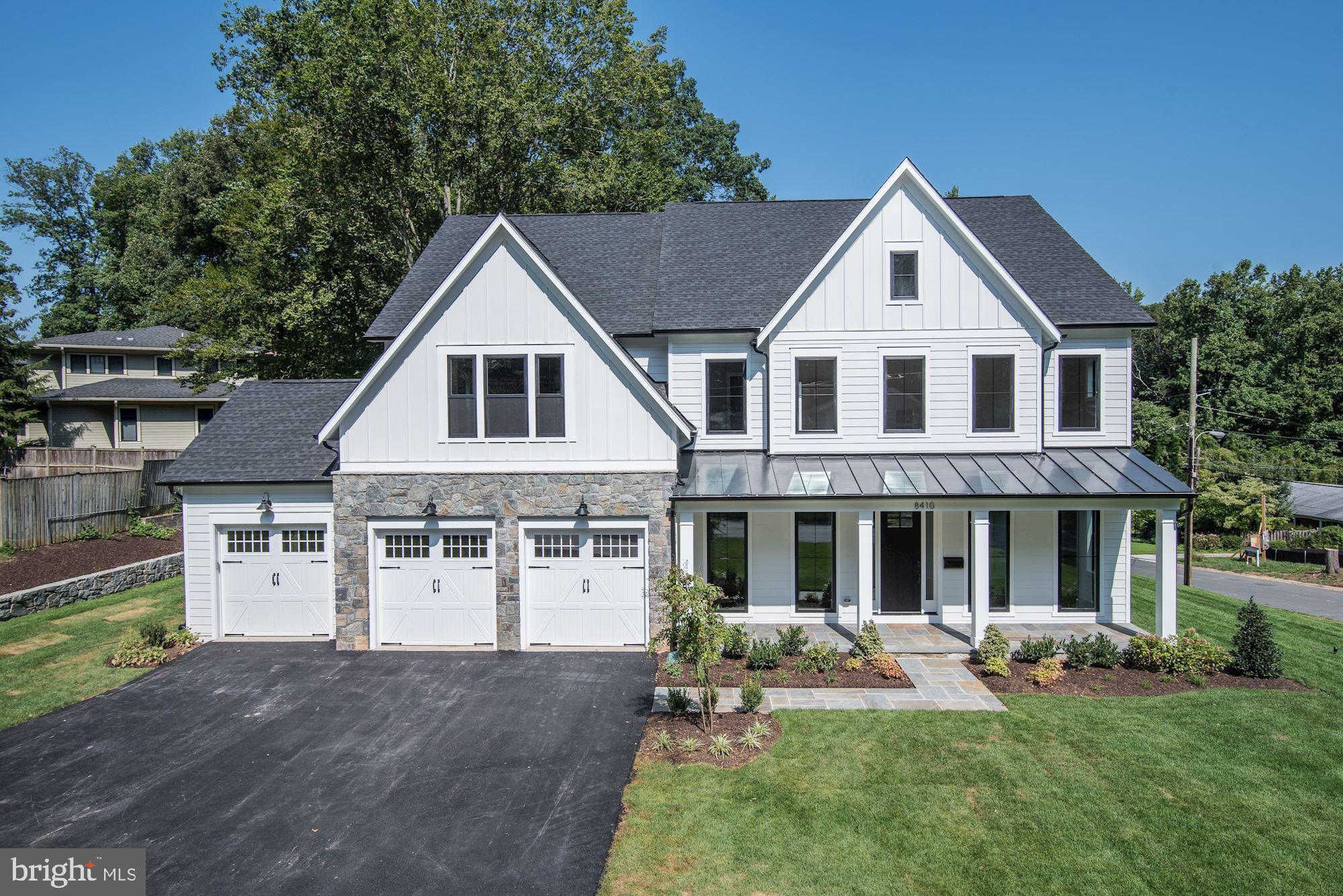 Located in a premium Bethesda neighborhood, this transitional farmhouse features a large front porch offering a warm, welcoming feel for you as you pull into the driveway. A 3-car garage and separate private entrance lead into a mudroom with ample storage. Once your coat is hung and shoes are stored, you walk into the lavish kitchen perfect for a chef of any level. The open concept allows you to keep an eye on what is happening in the family room as well as the rear deck. Another great feature of this home is the first-floor study with a full bath that is easily convertible to an in-law suite.Moving upstairs, the luxurious master suite gives you plenty of space to unwind. The sizable owner's bath-complete with a freestanding tub and large shower-will make you think you are walking into a spa! Rounding off the owner's suite are dual walk-in closets. The second floor also has a generous laundry room and three bedrooms all with en-suite bathrooms and walk-in closets. The finished lower level includes the 5th bedroom with plenty of additional space for entertaining in the recreational room. Anticipated summer 2019 delivery.